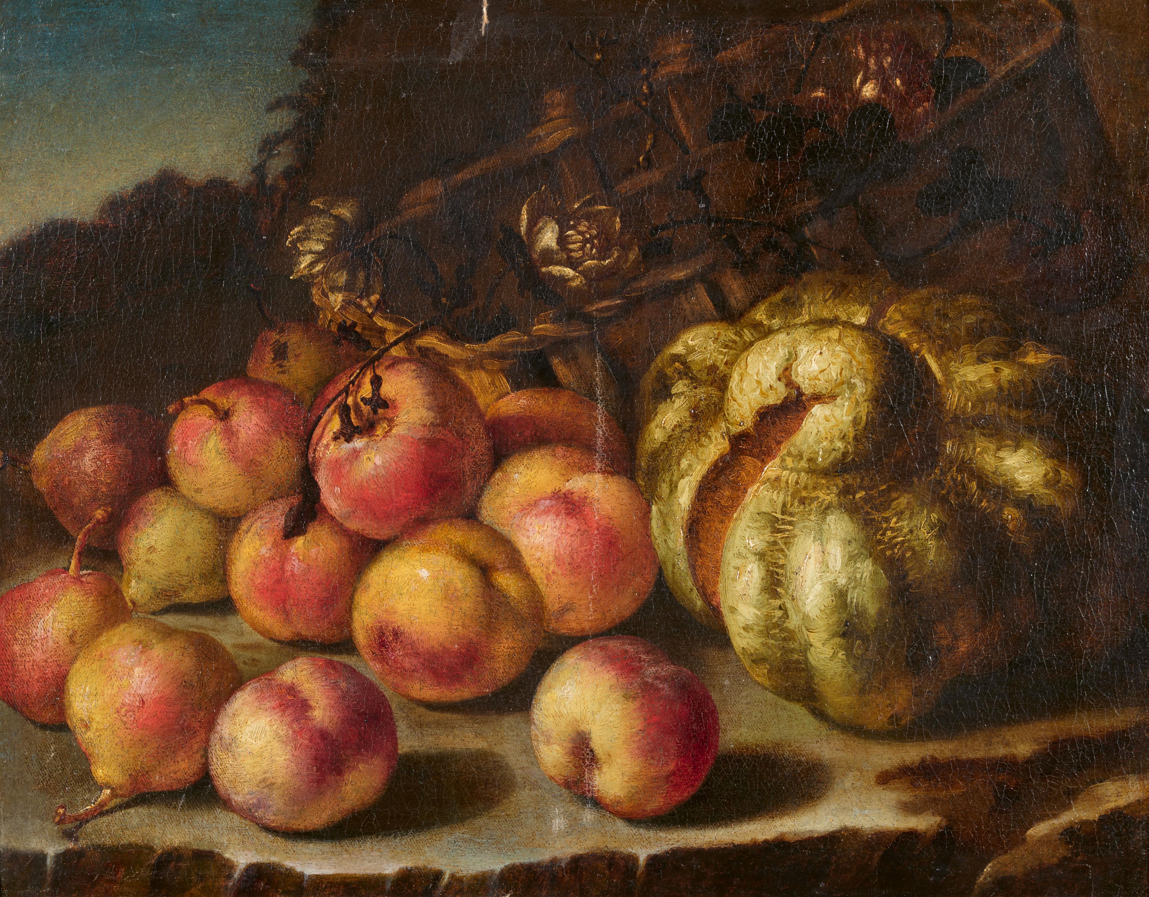 Pietro Navarra - Stillleben mit Früchten und einem Kürbis - image-1