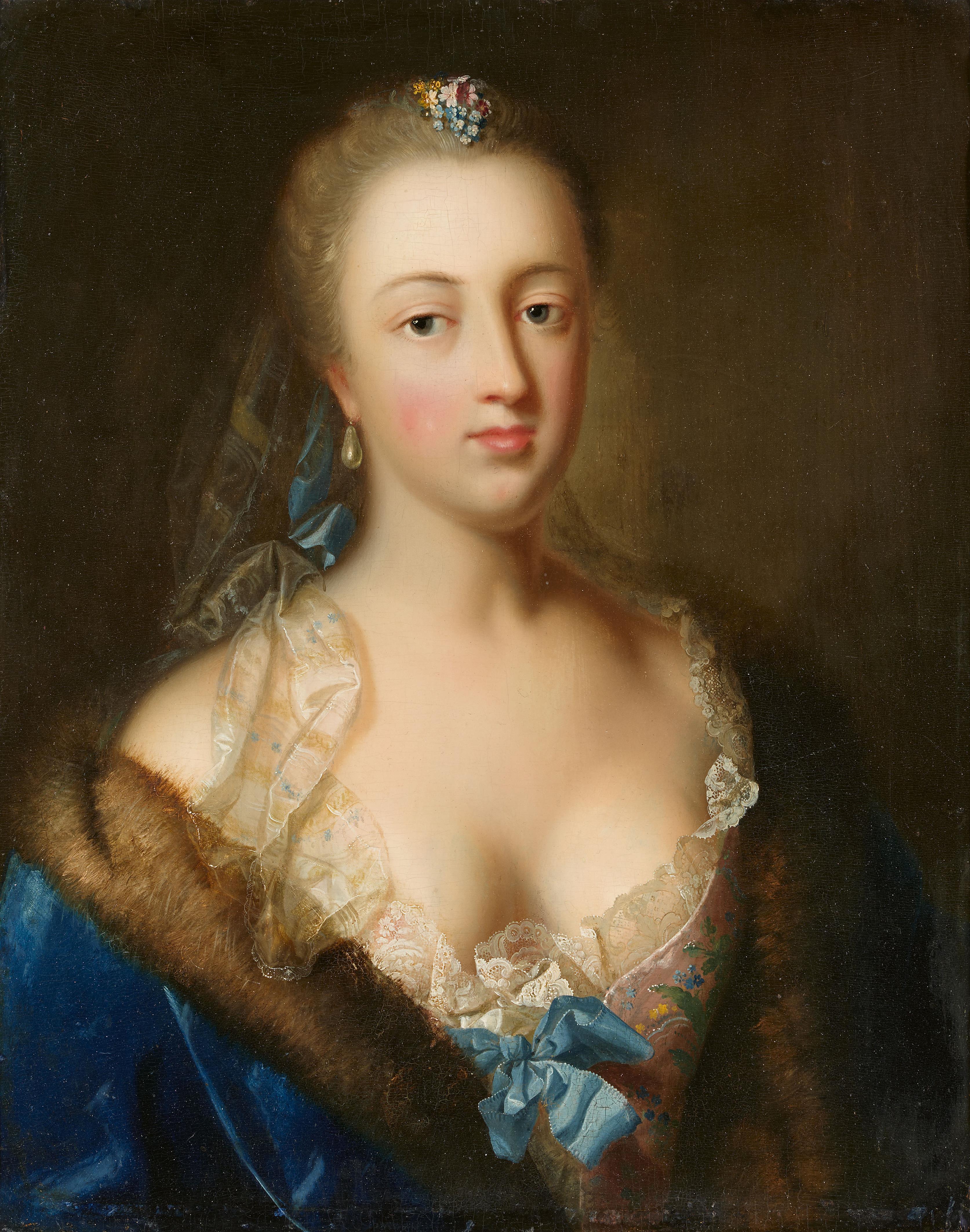 French School 18th century - Portrait of a Lady - image-1