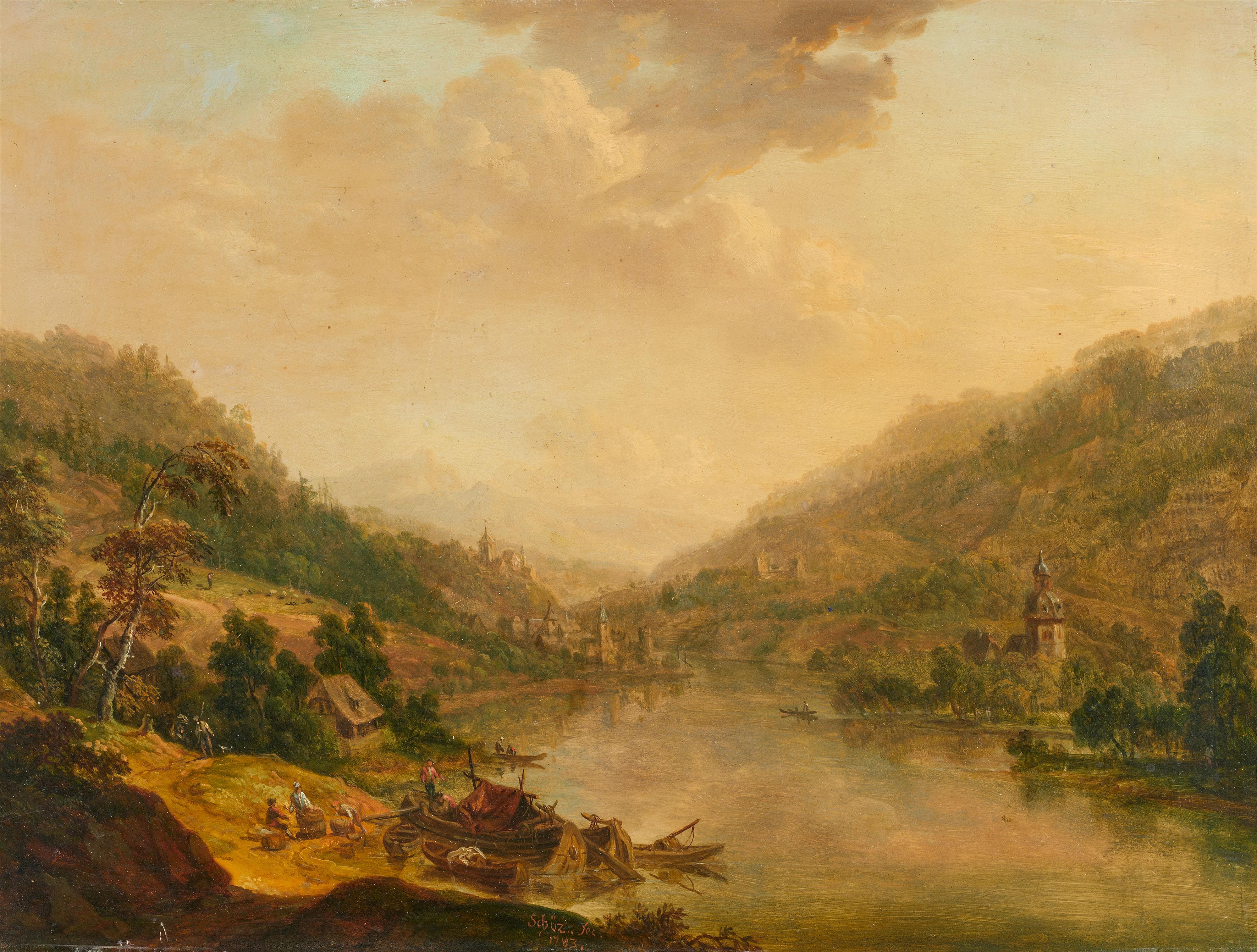 Christian Georg Schütz the Elder - River Landscape - image-1