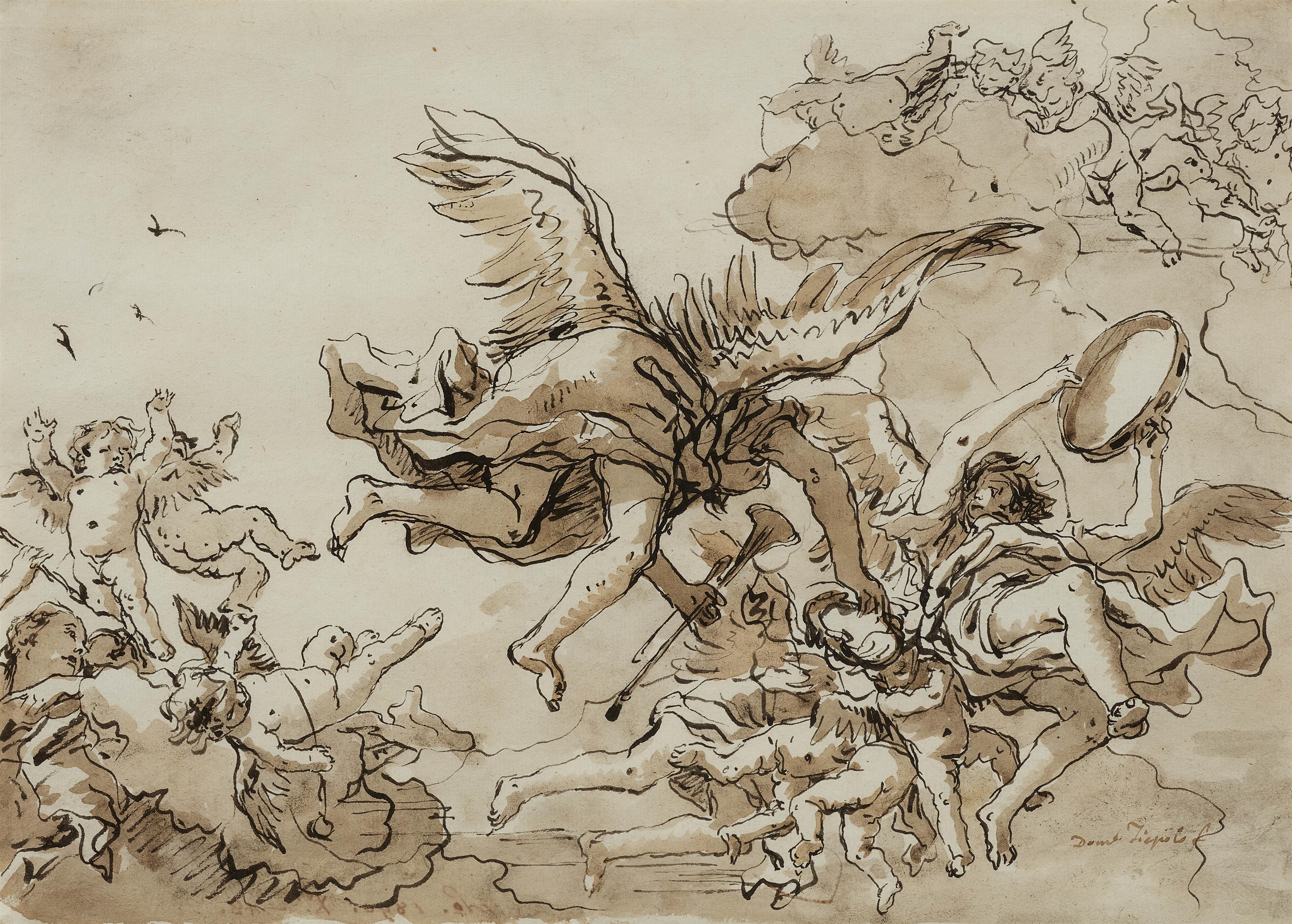 Giovanni Domenico Tiepolo - Angels Playing Music - image-1