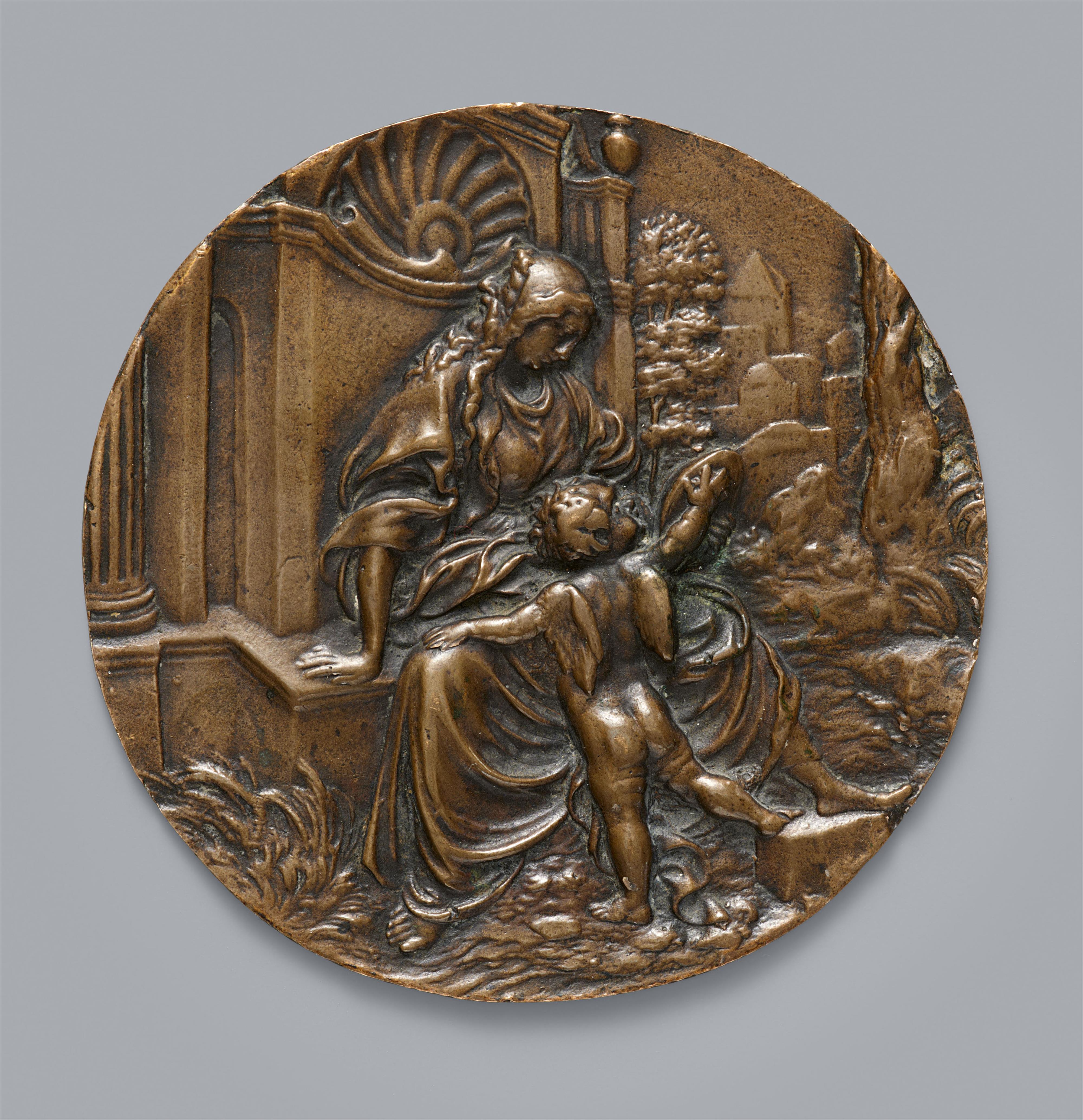 Peter Flötner - A bronze allegory of Prudence by Peter Flötner - image-1