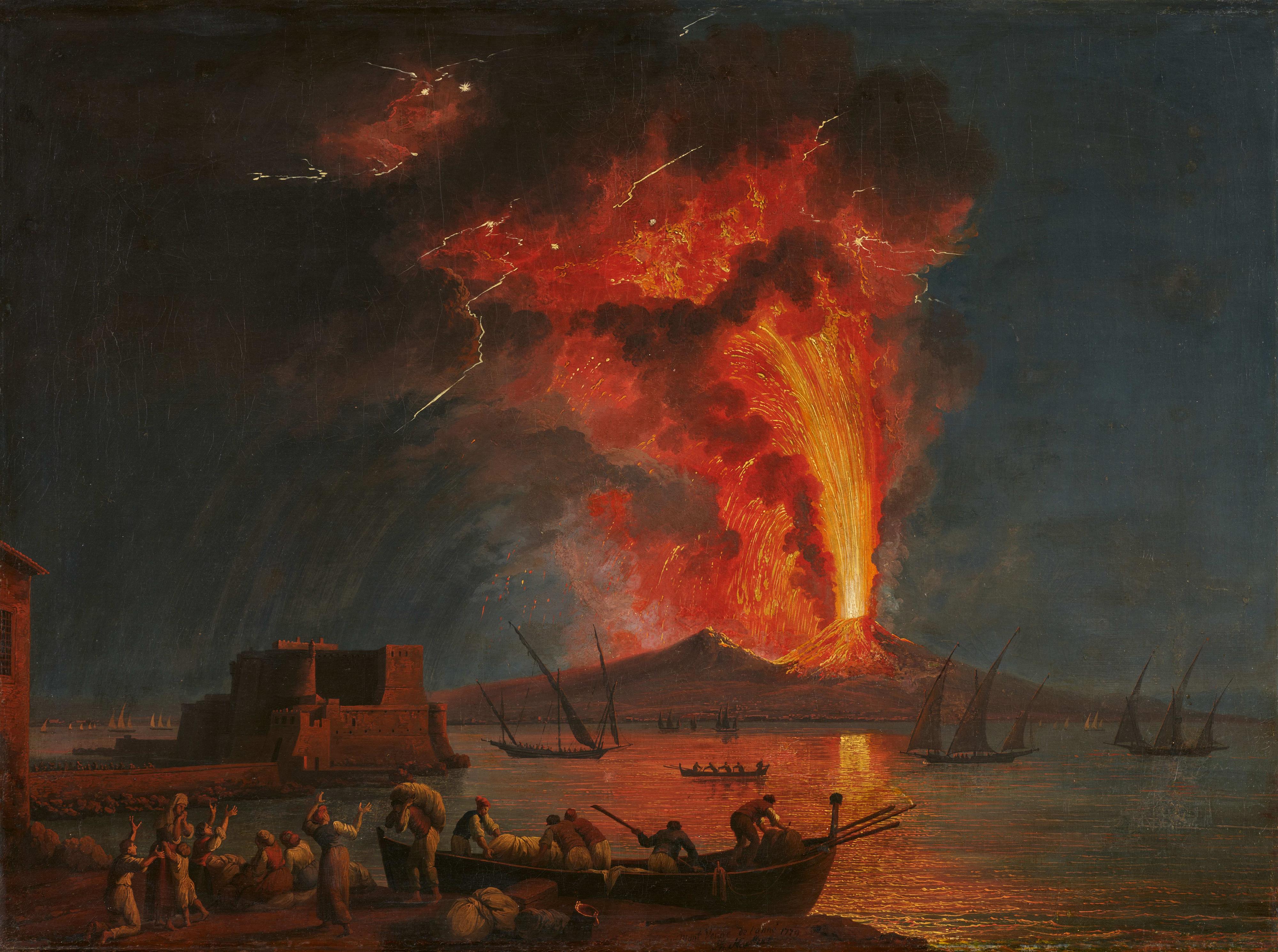 Jacob Philipp Hackert - Eruption of Vesuvius on 8th August 1779 - image-1