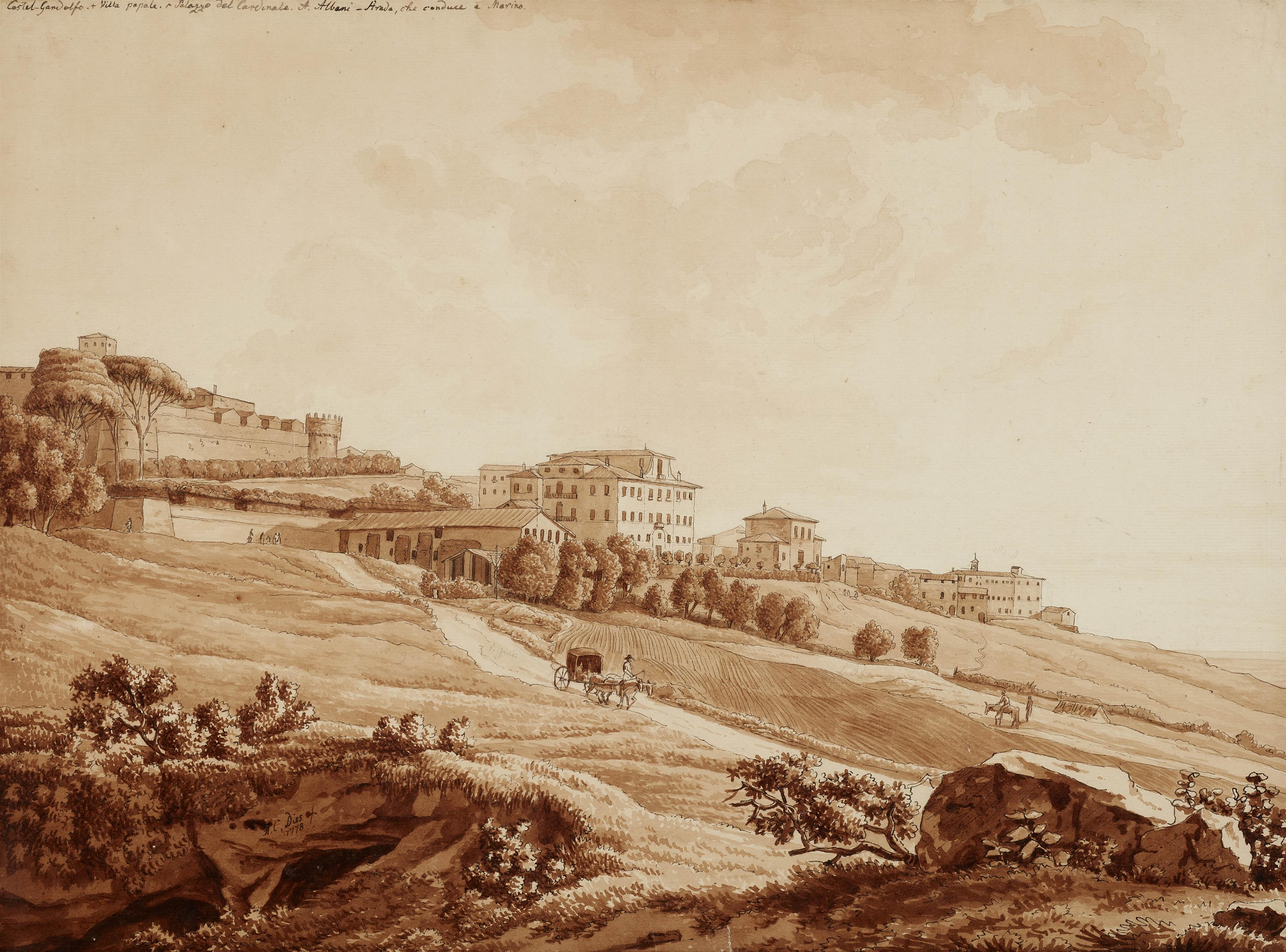Albert Christoph Dies - View of Castel Gandolfo - image-1