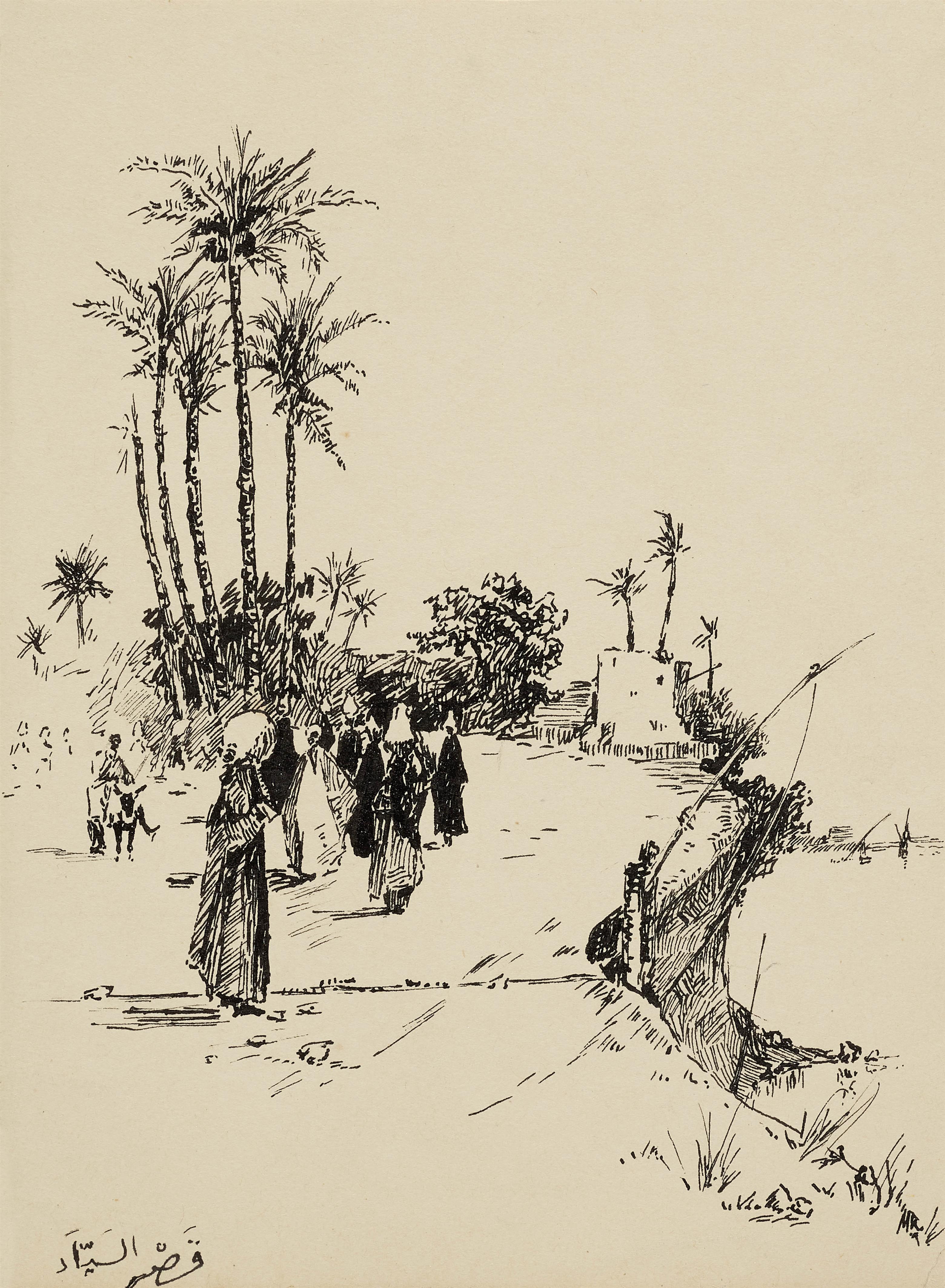 Leopold Carl  Müller. genannt Orient-Müller - Five Sketches for the Book "Egypt: Descriptive, Historical, and Picturesque" - image-2