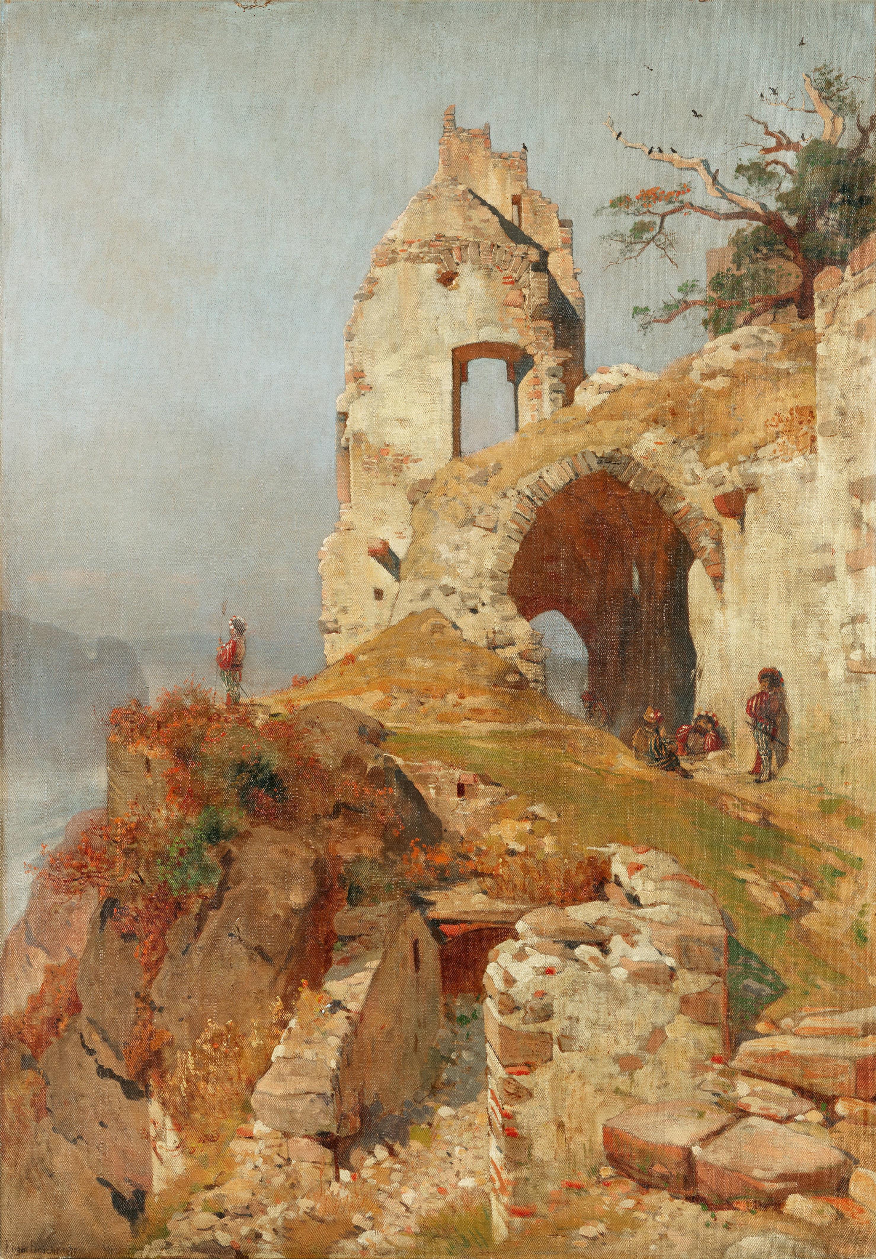 Eugen Bracht - Landscape with Dreieichenhain Castle - image-1
