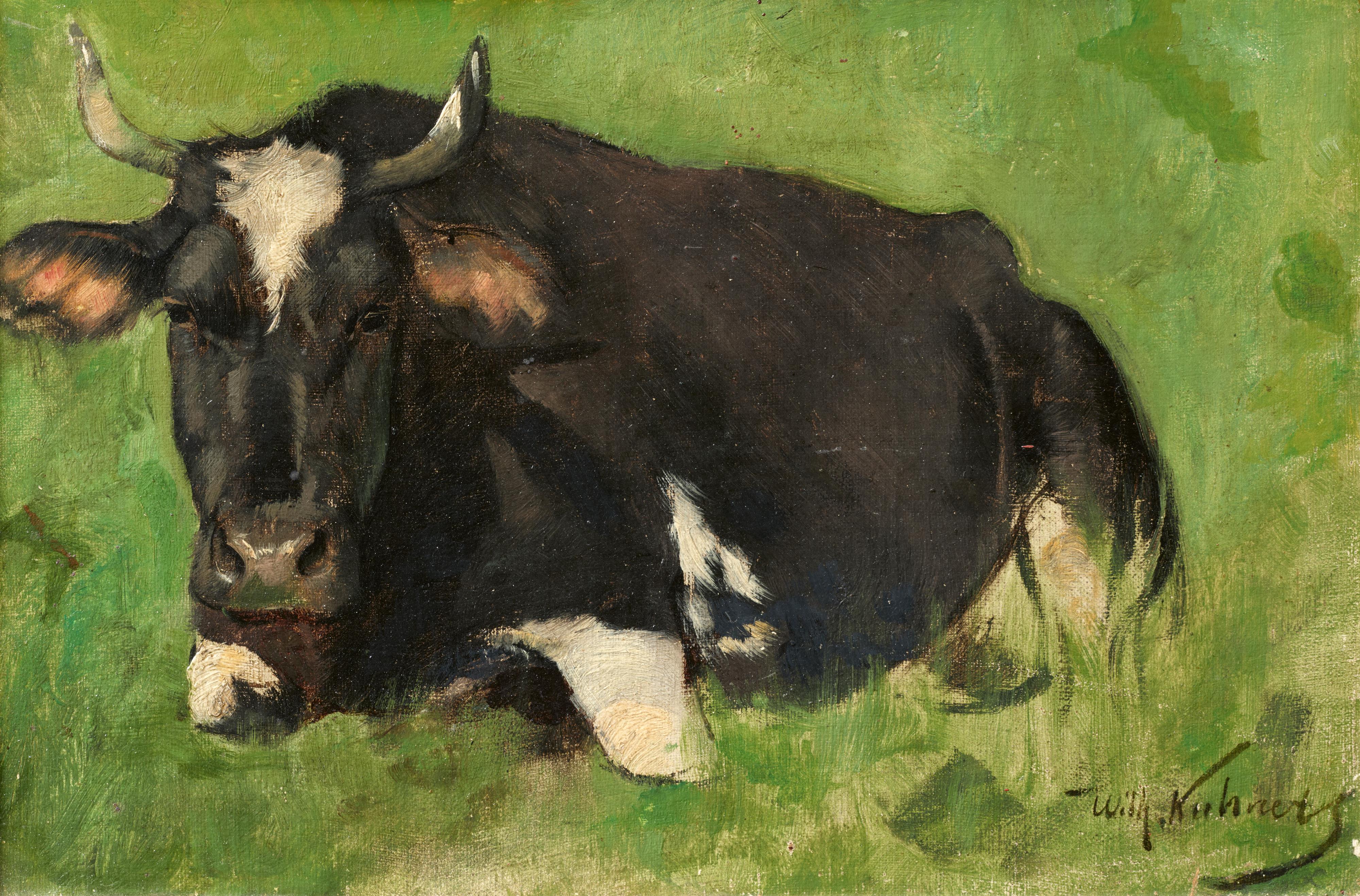 Wilhelm Kuhnert - Cow Lying Down - image-1