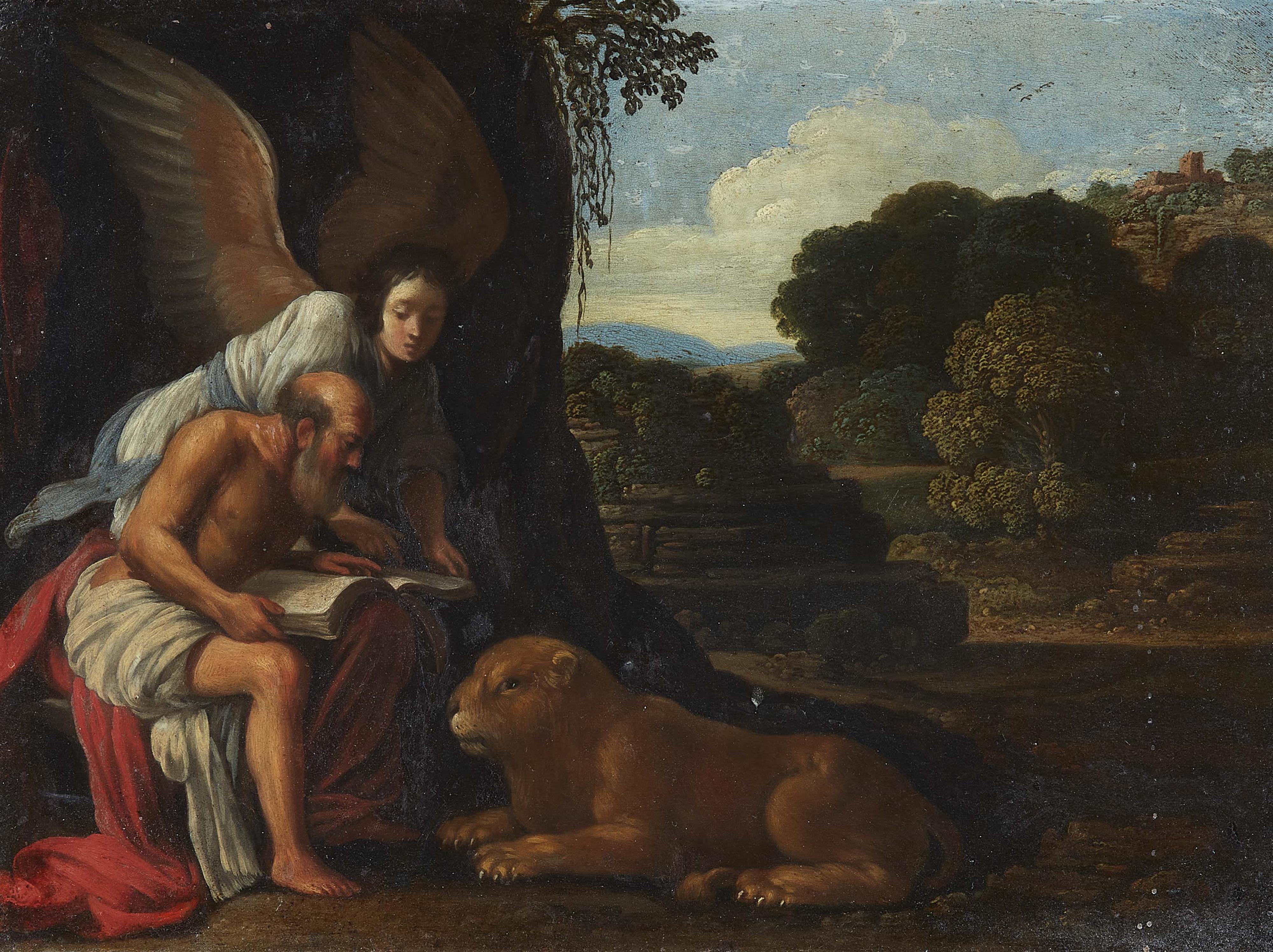 Adam Elsheimer - Landscape with Saint Jerome and the Angel - image-1