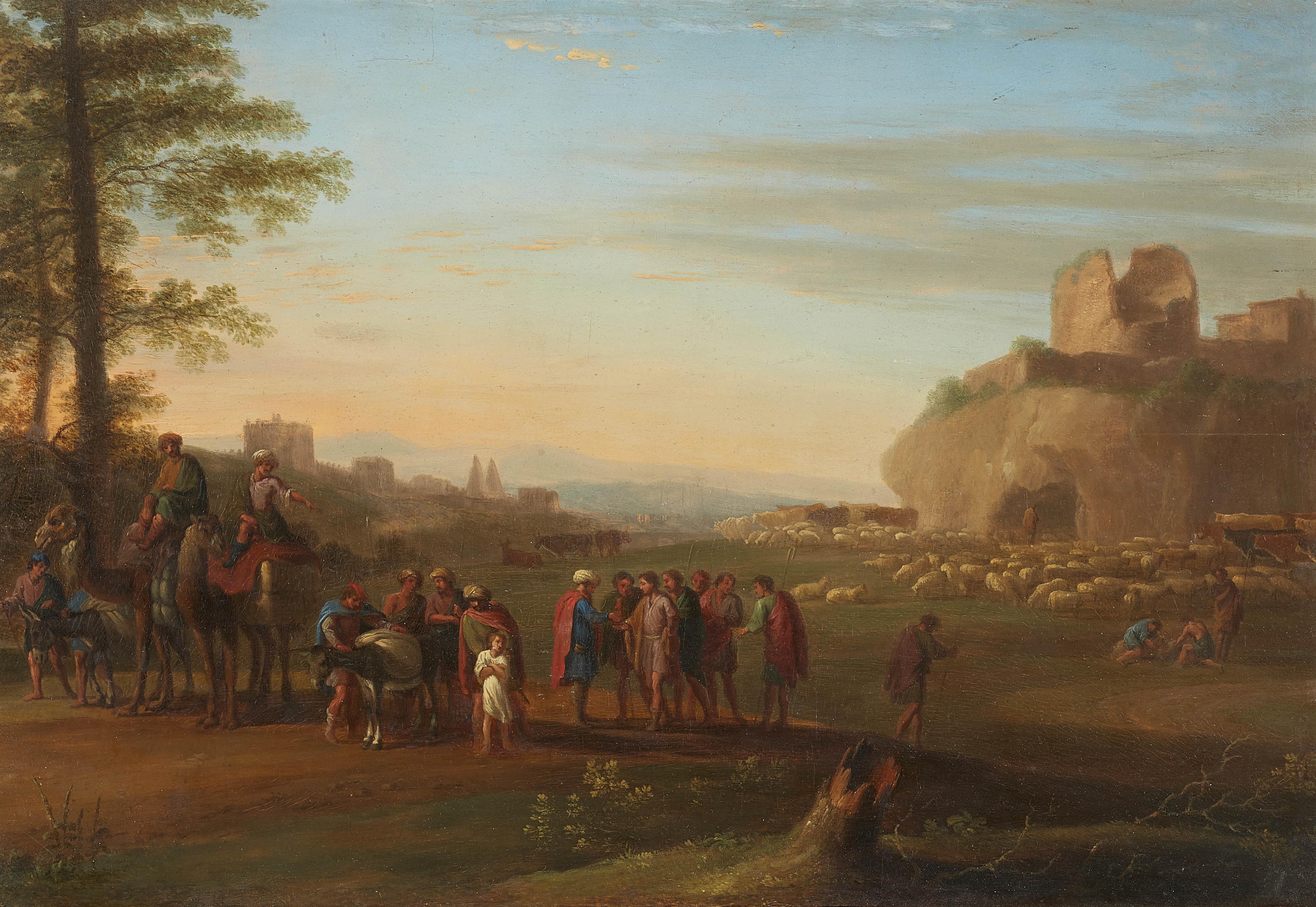 Herman van Swanevelt, circle of - Joseph being sold by his Brethren to the Egyptians - image-1