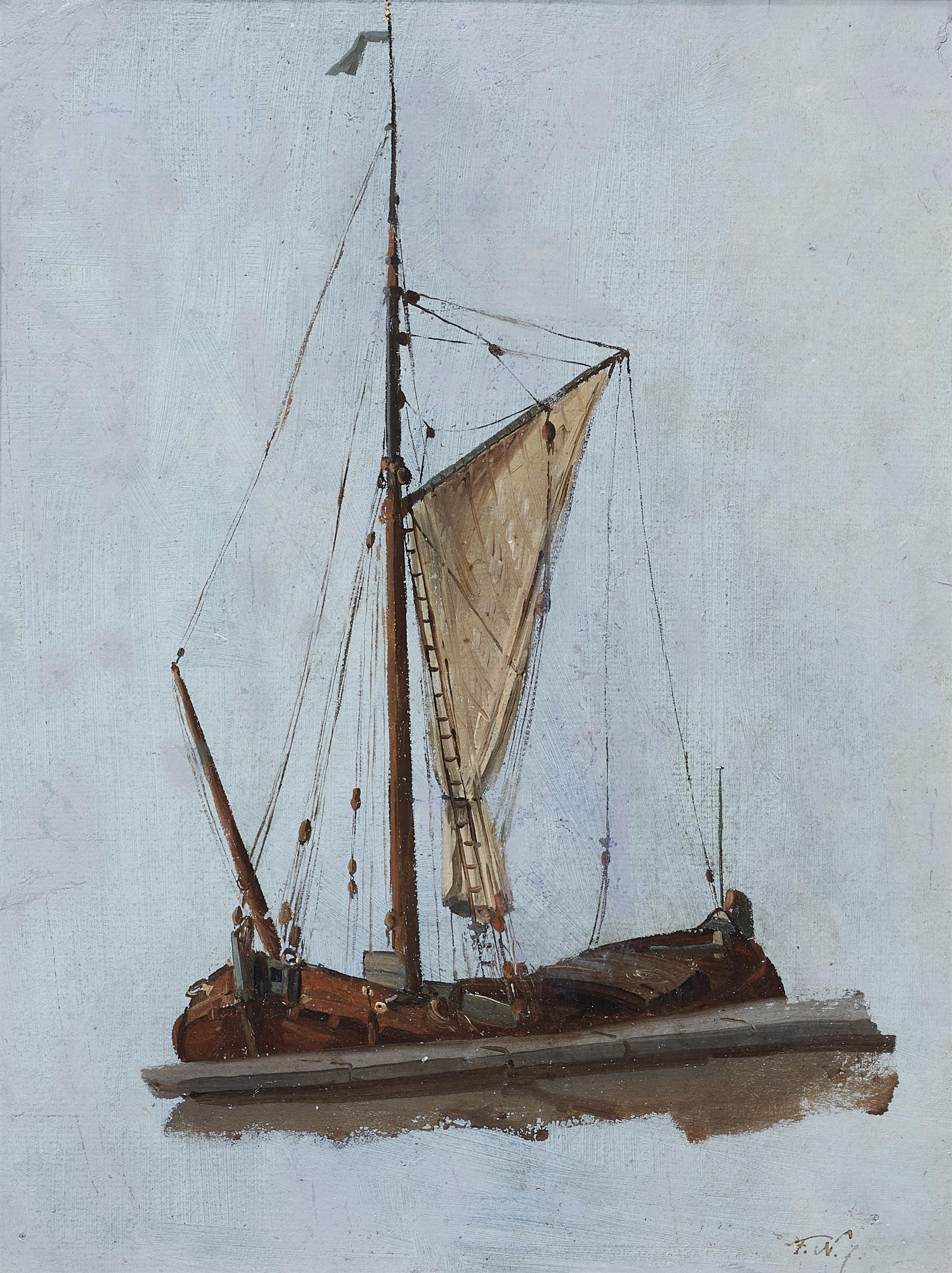 Friedrich Nerly - Venetian Freight Boat - image-1