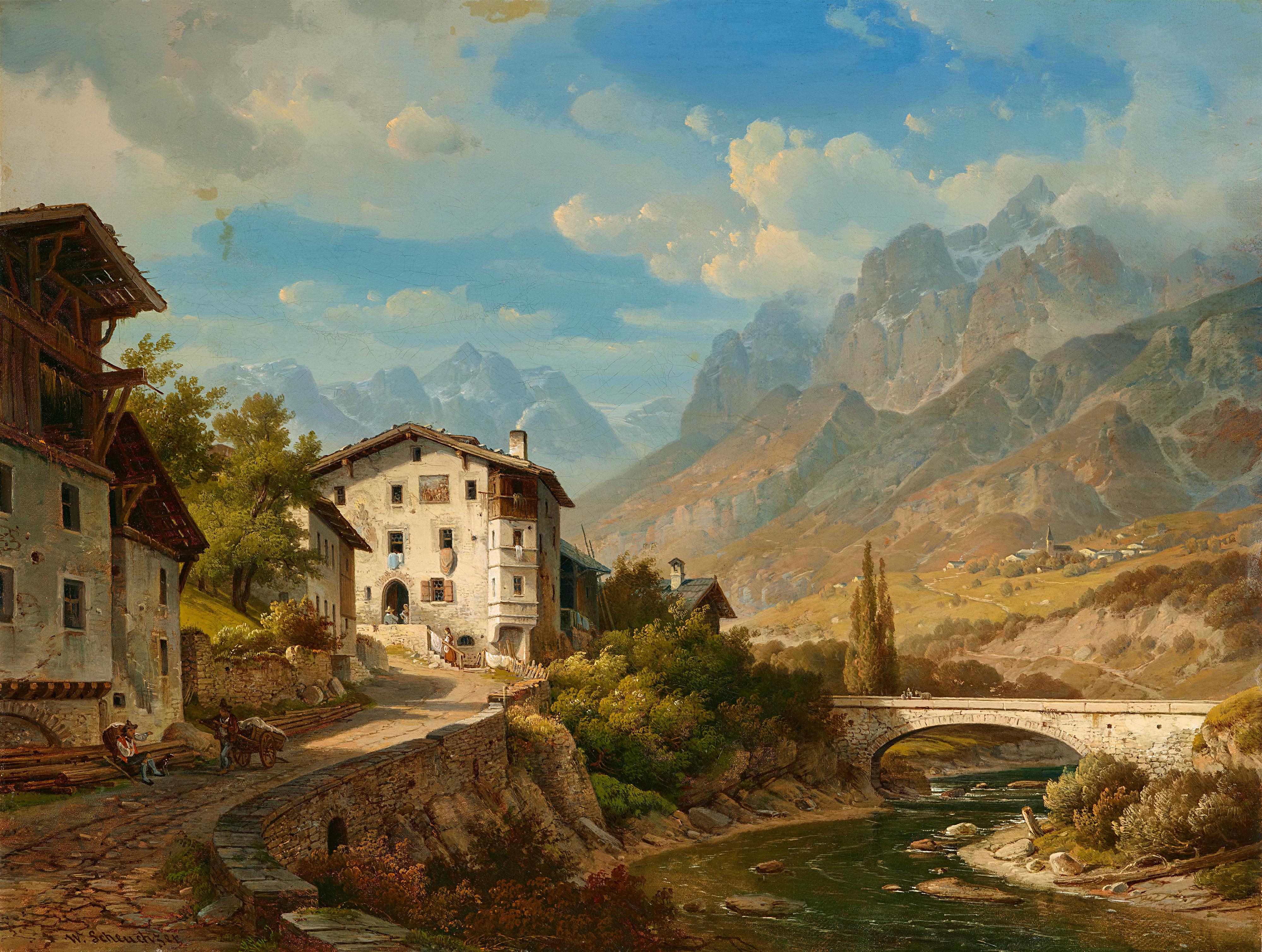 Wilhelm Scheuchzer - Swiss Mountain Landscape - image-1