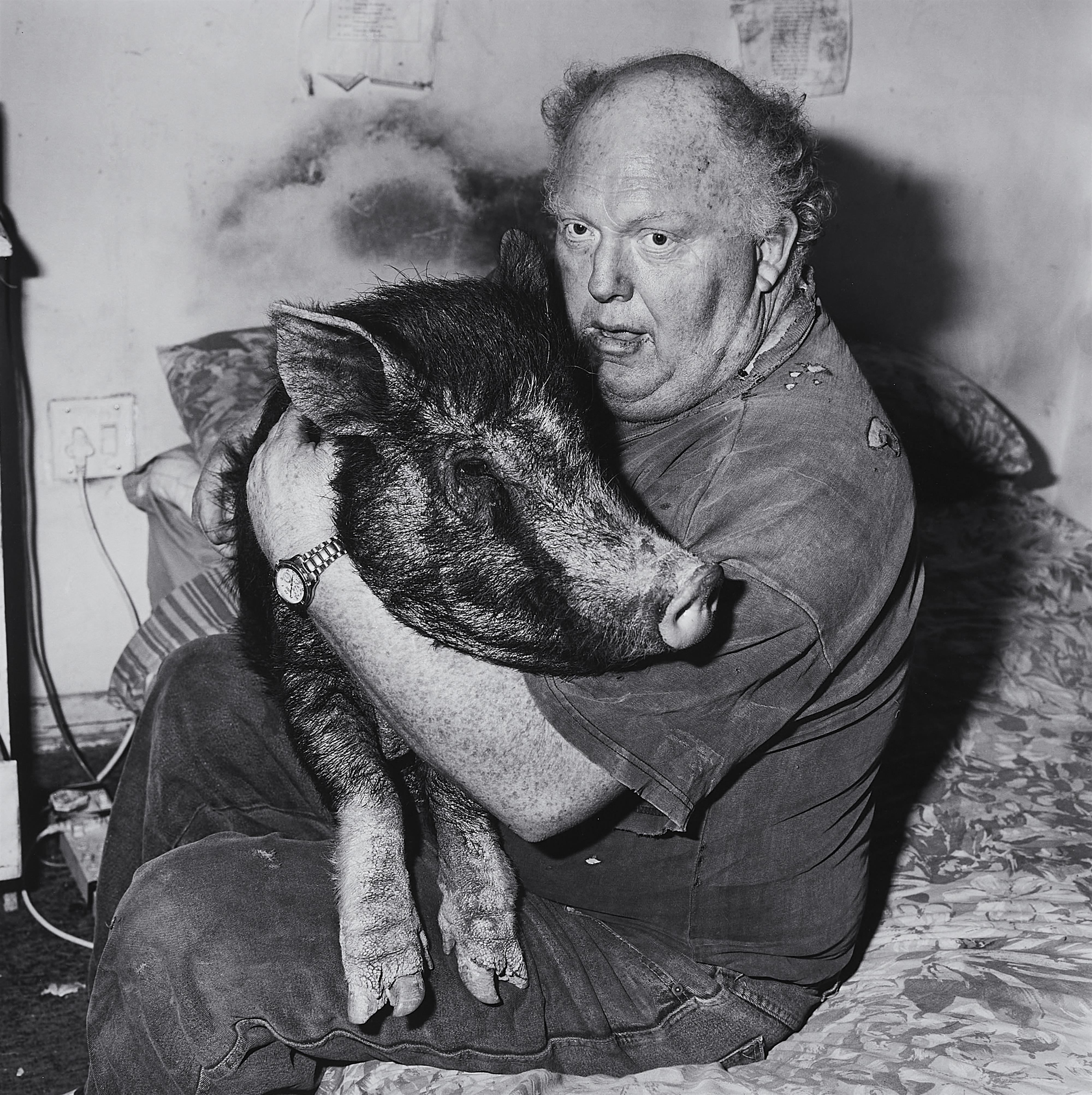 Roger Ballen - Brian with Pet Pig - image-1