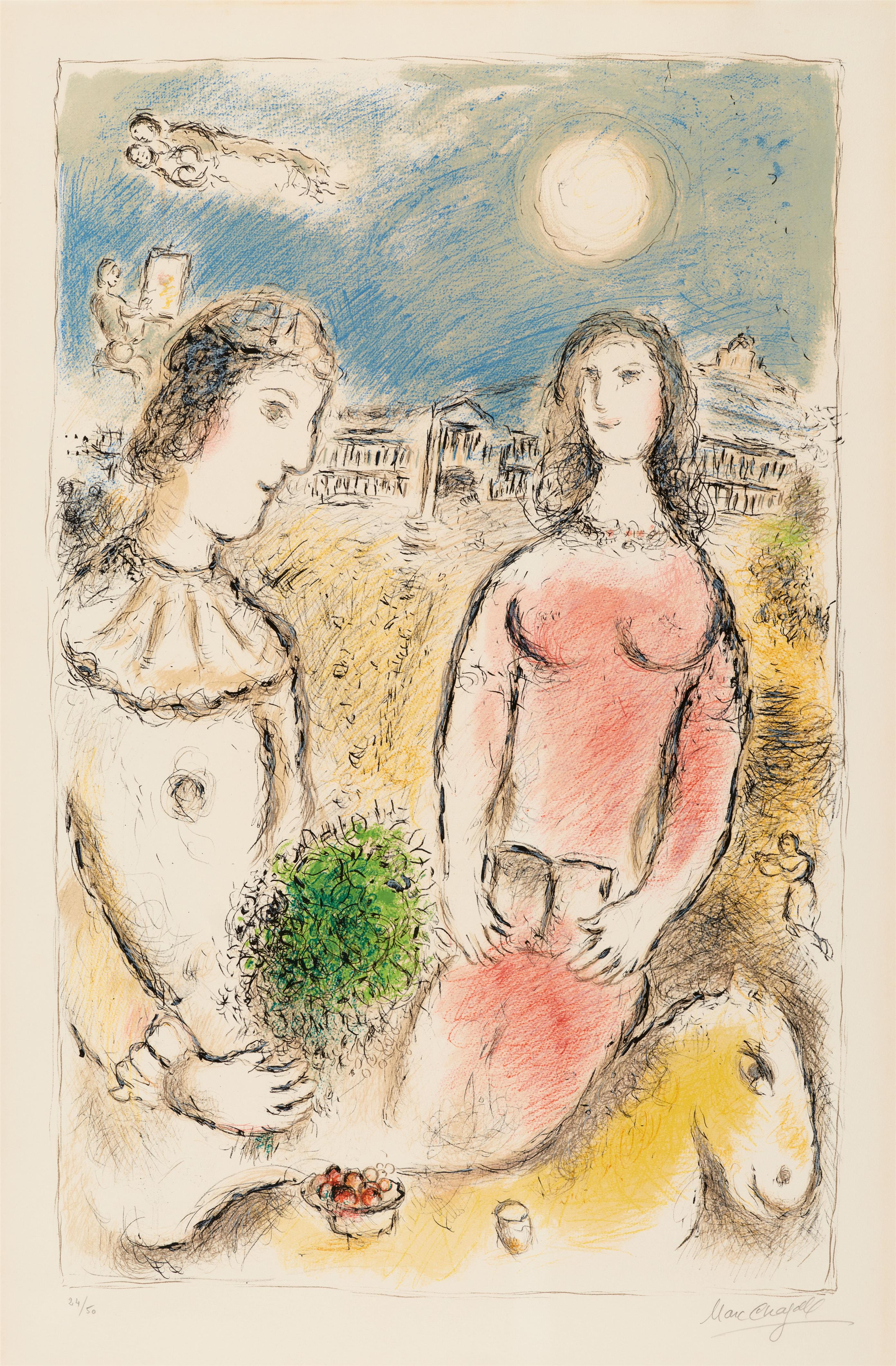 Marc Chagall - Le Couple au Crépuscule - image-1