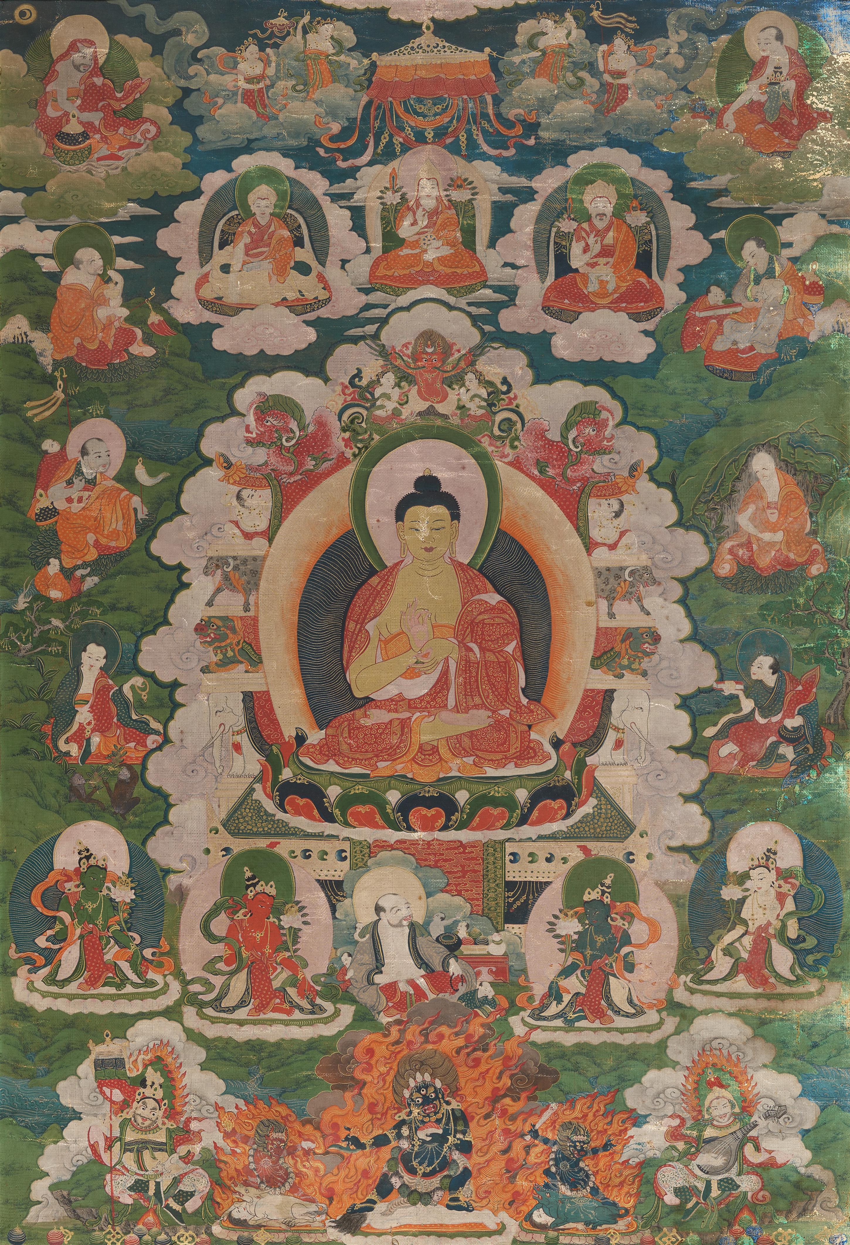 Thangka des Buddha Shakyamuni. Tibet, 19. Jh. - image-1
