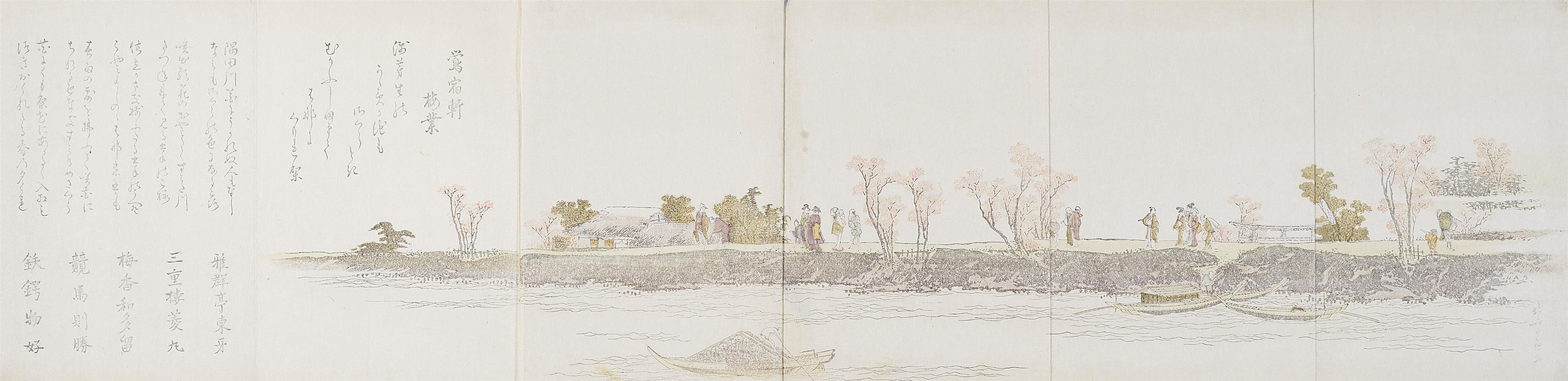 Katsushika Hokusai - Das Ostufer des Flusses Sumida - image-2
