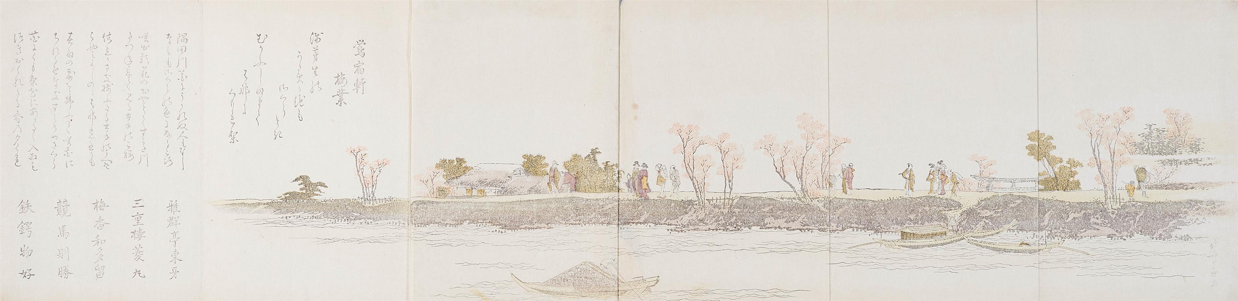 Katsushika Hokusai - The eastern embankment of Sumida River - image-1