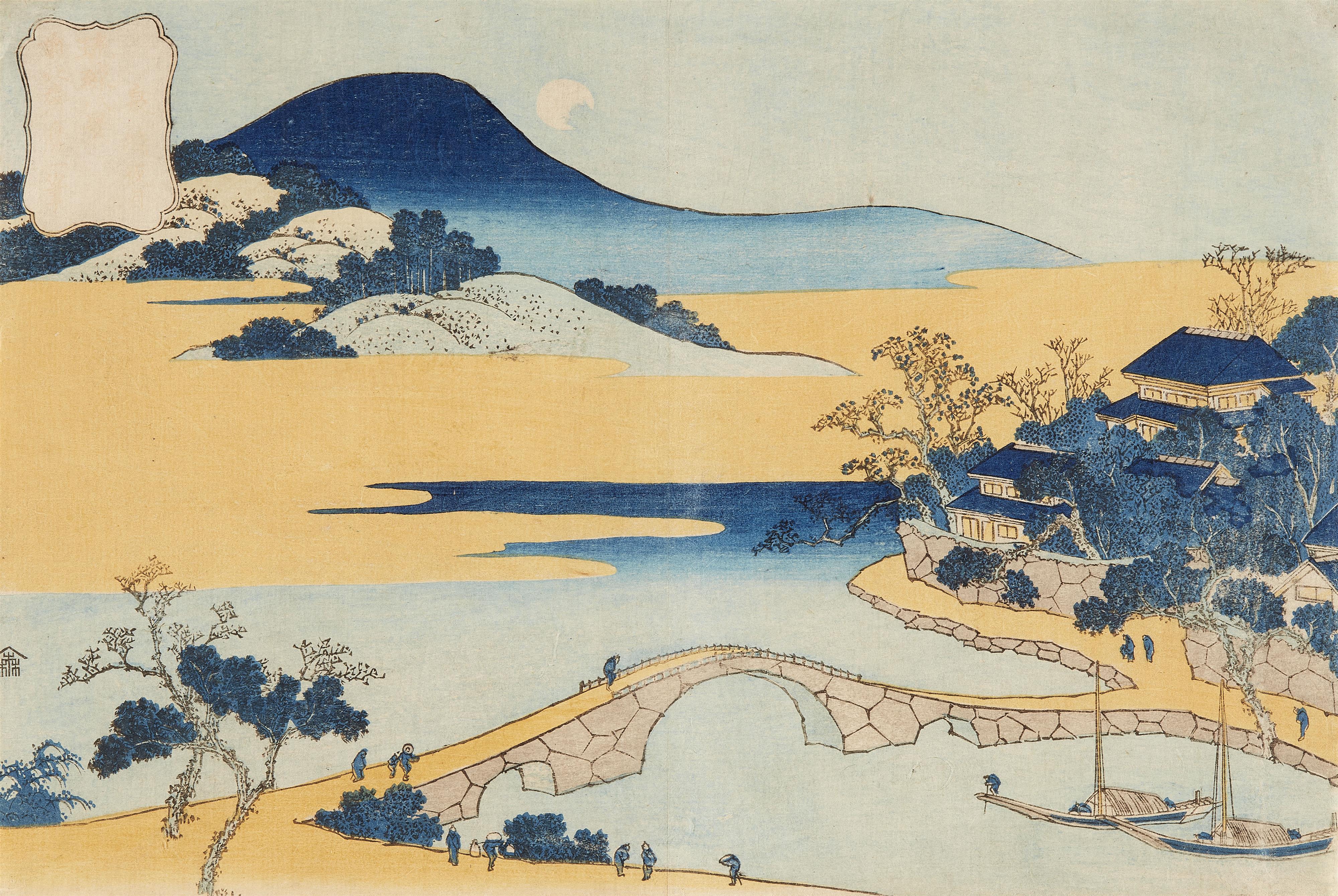 Katsushika Hokusai - Full moon at Izumizaki - image-2