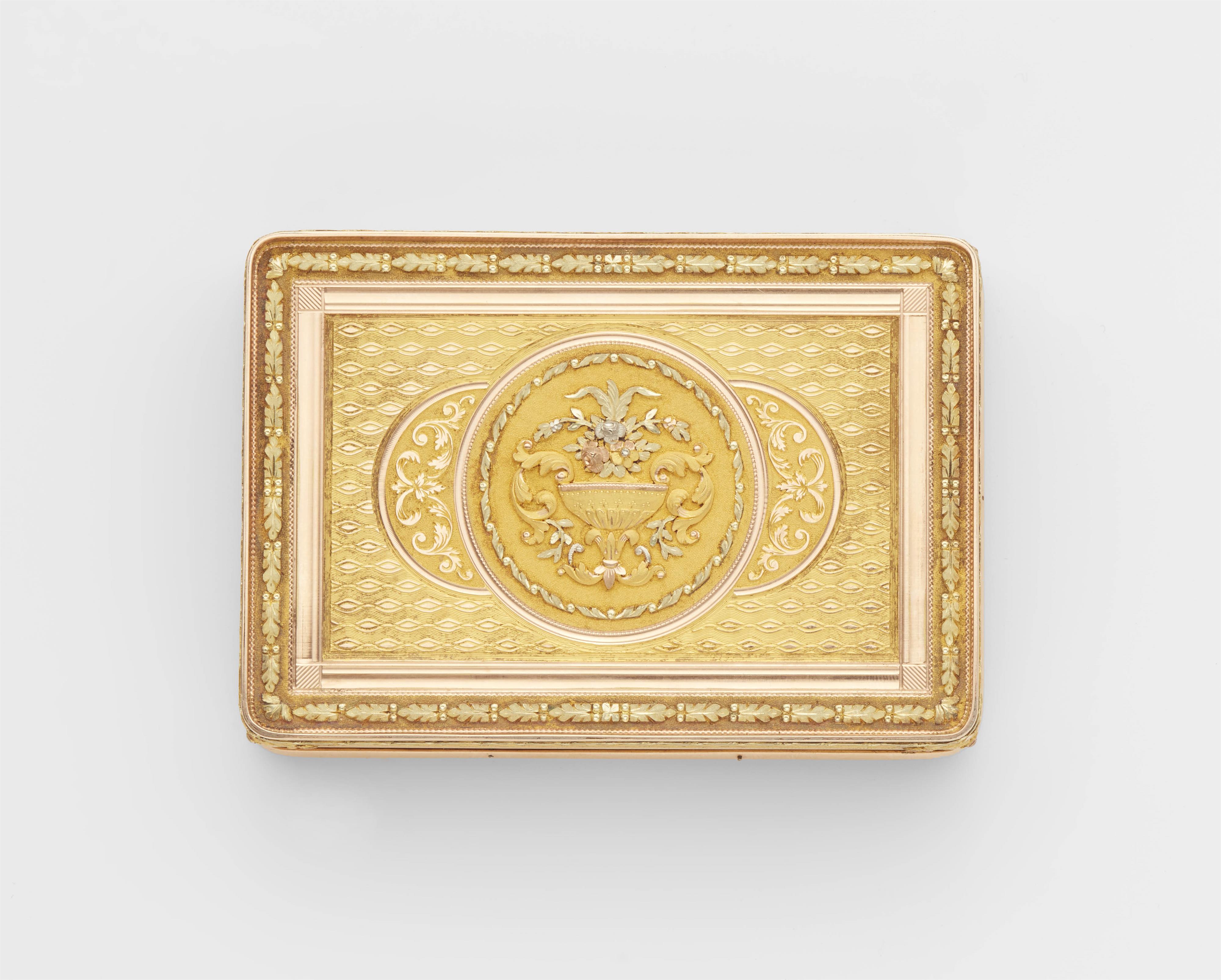 A German 14k four colour gold box with portrait of the electoral prince and landgrave Wilhelm II von Hessen. - image-7
