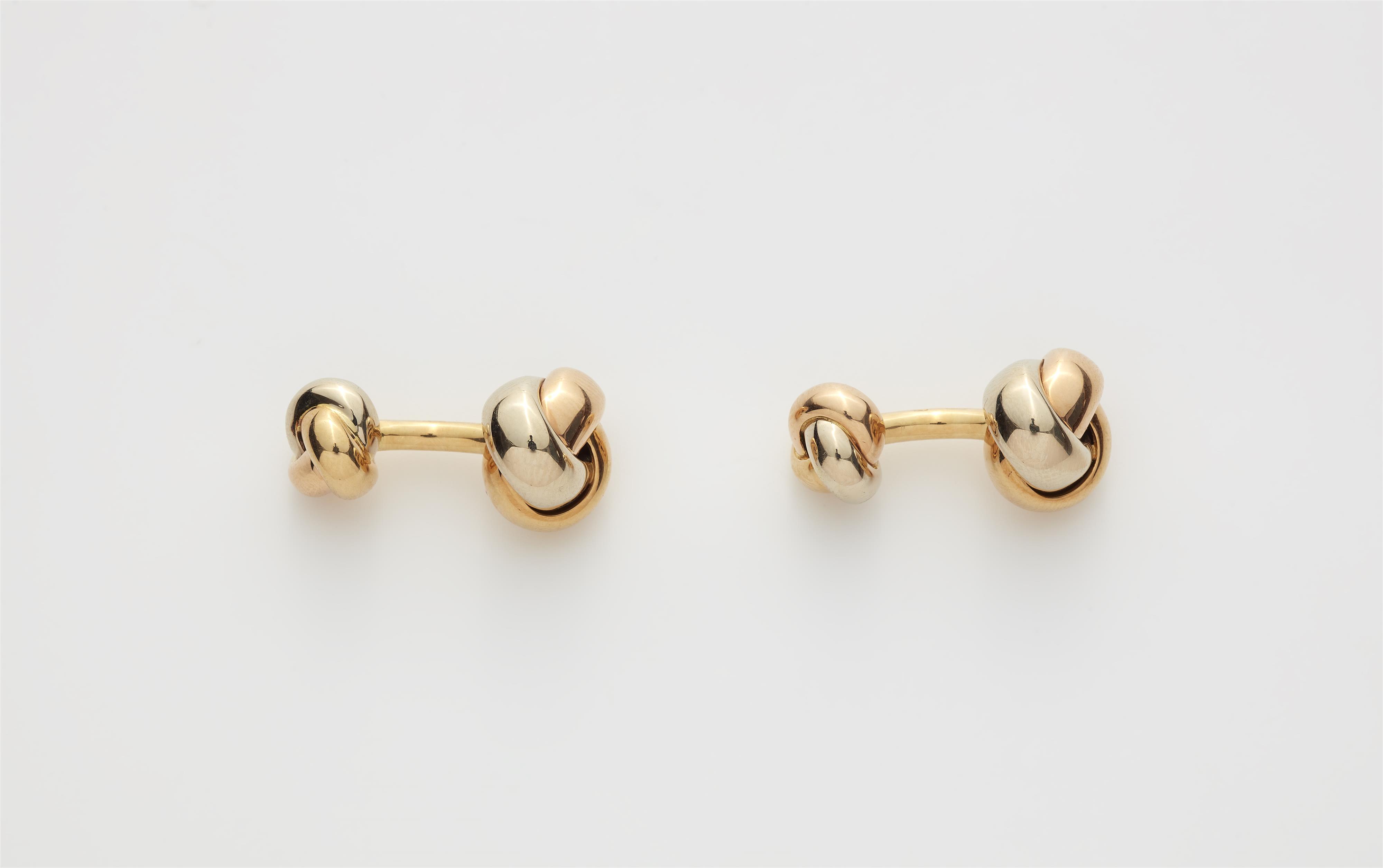 A pair of 18k gold Trinity knot cufflinks. - image-1