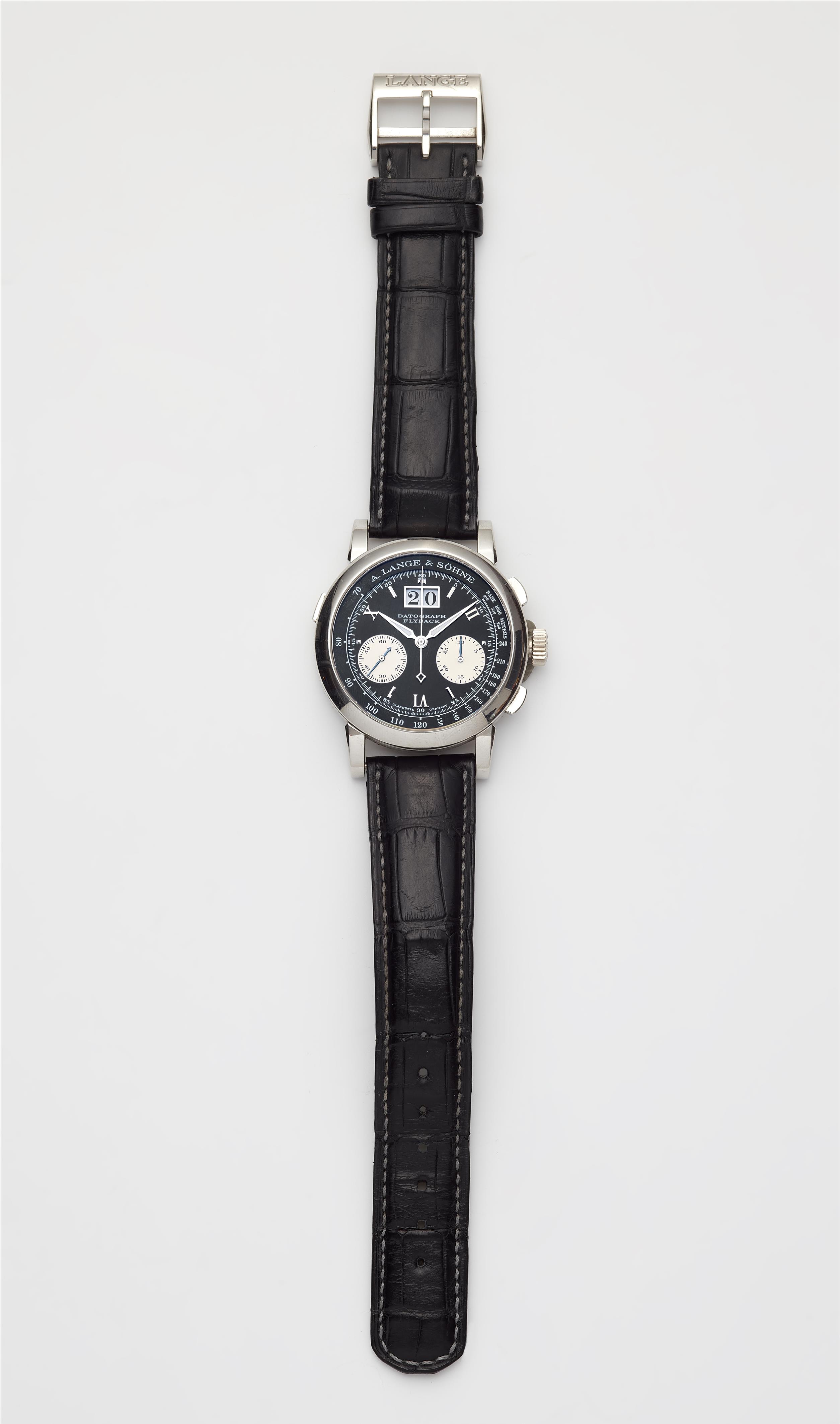 Important platinum manual winding A. Lange & Söhne Datograph Flyback Chronograph gentleman´s wristwatch. - image-6