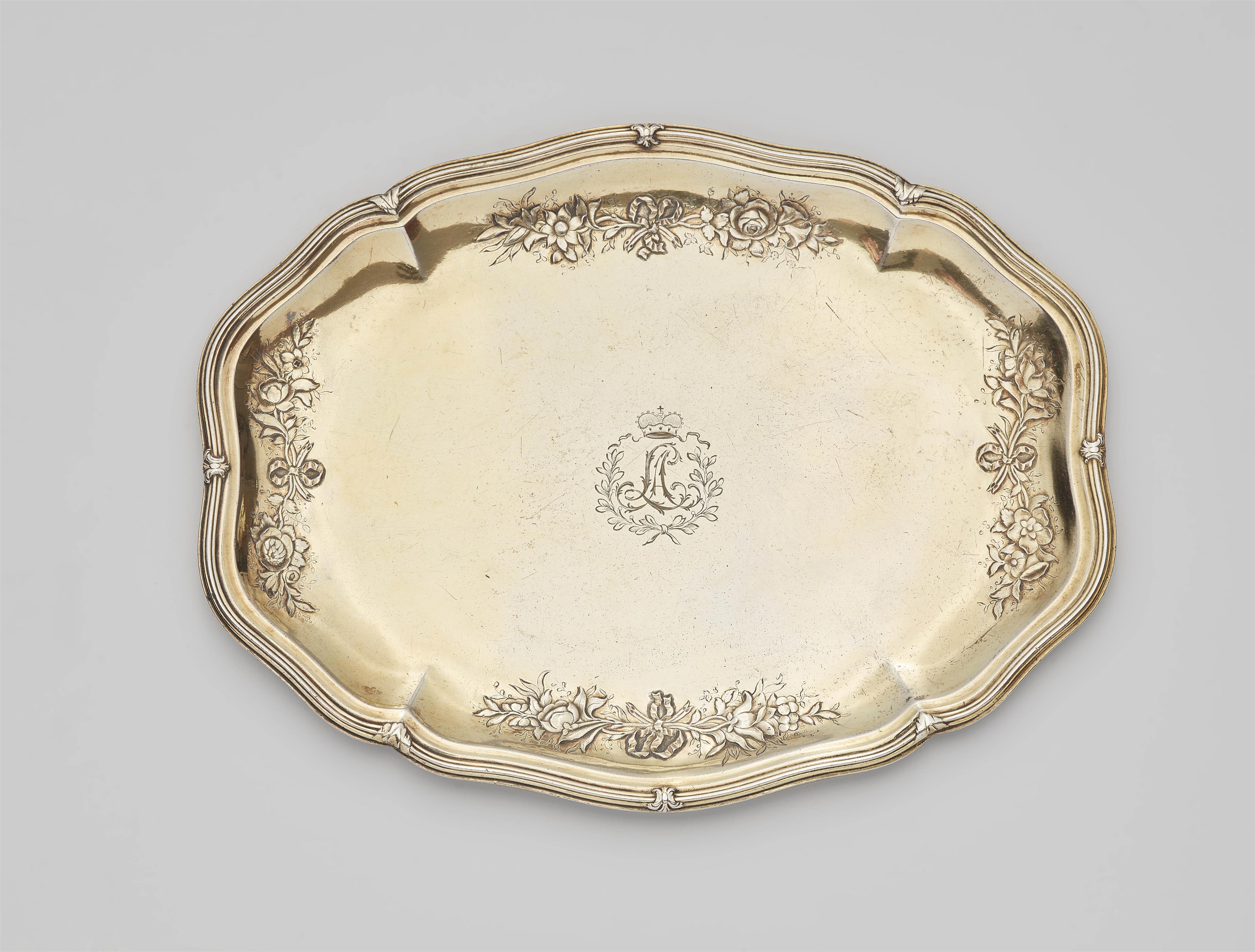 A Strasbourg silver gilt salver made for Prince Montbazon - image-1
