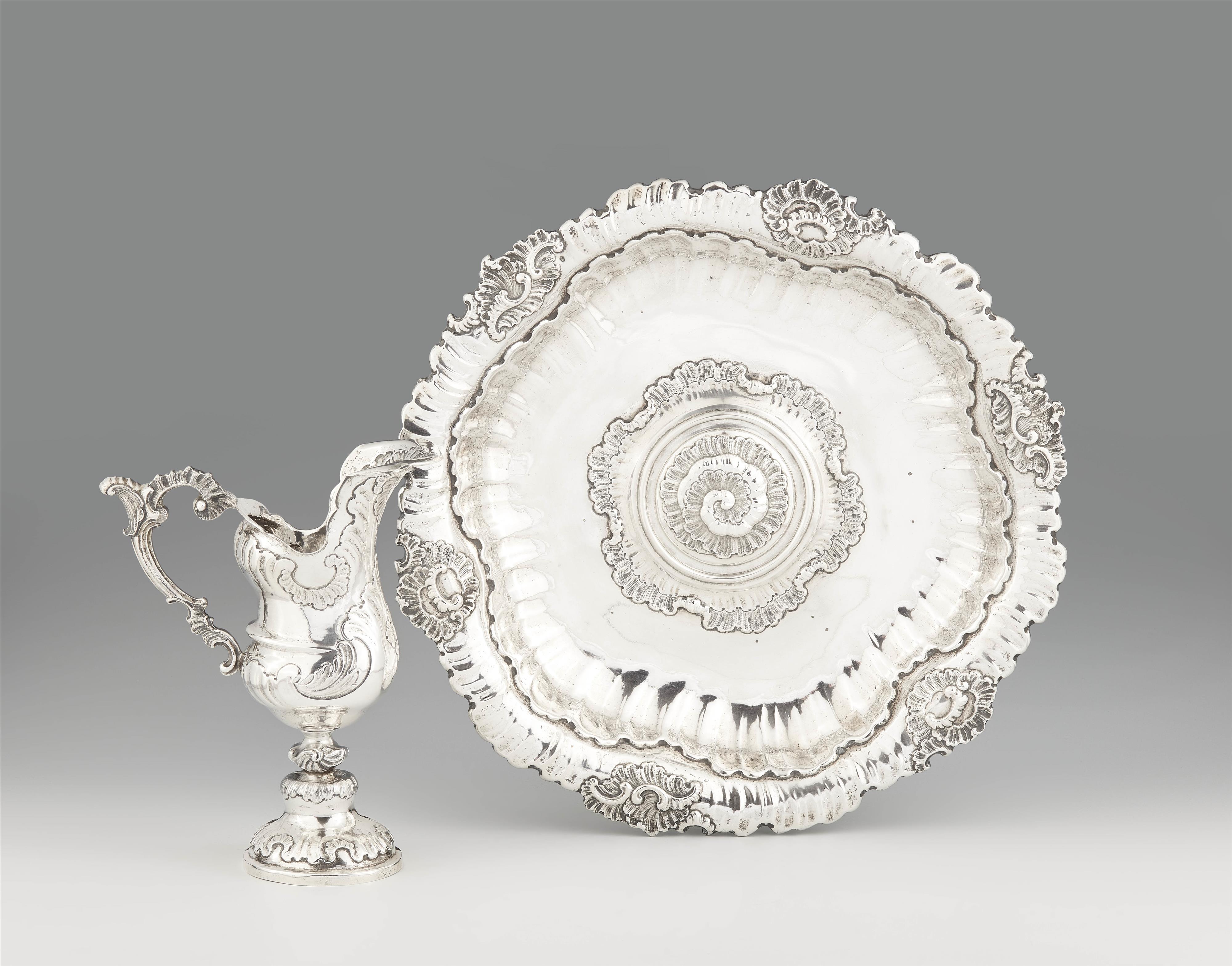 An Augsburg silver basin and ewer - image-2