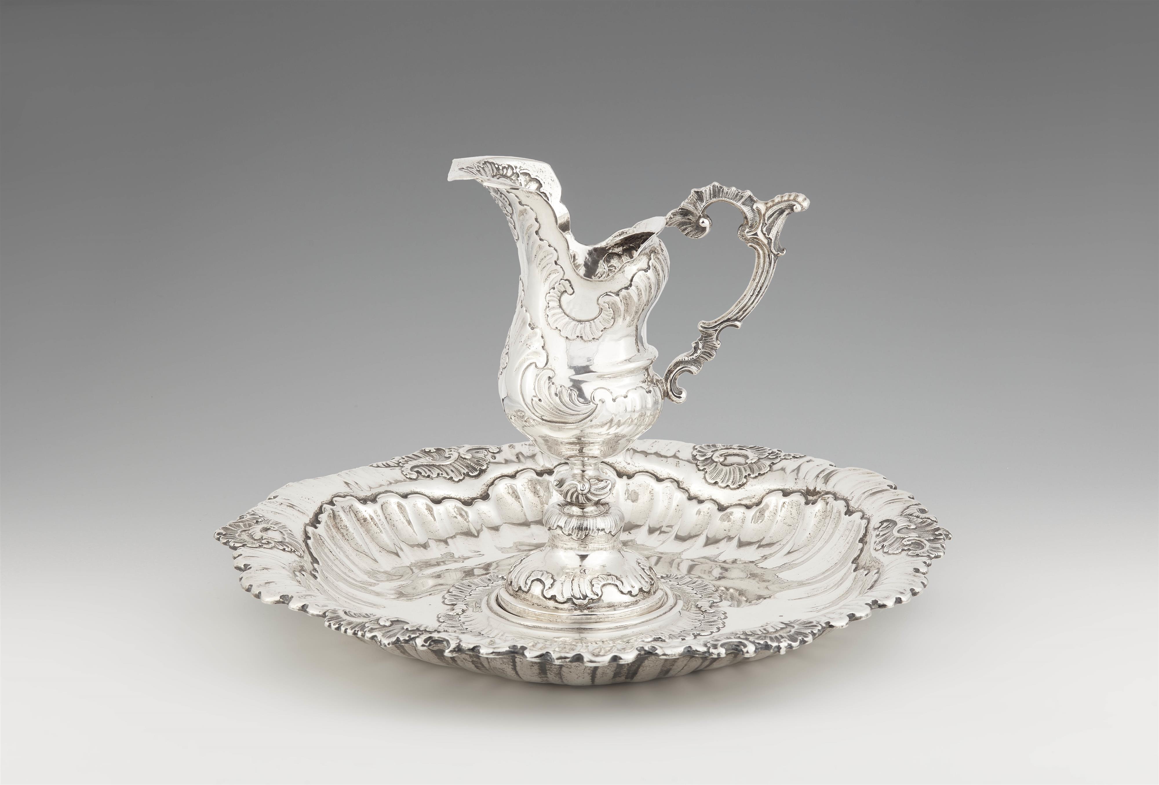 An Augsburg silver basin and ewer - image-1