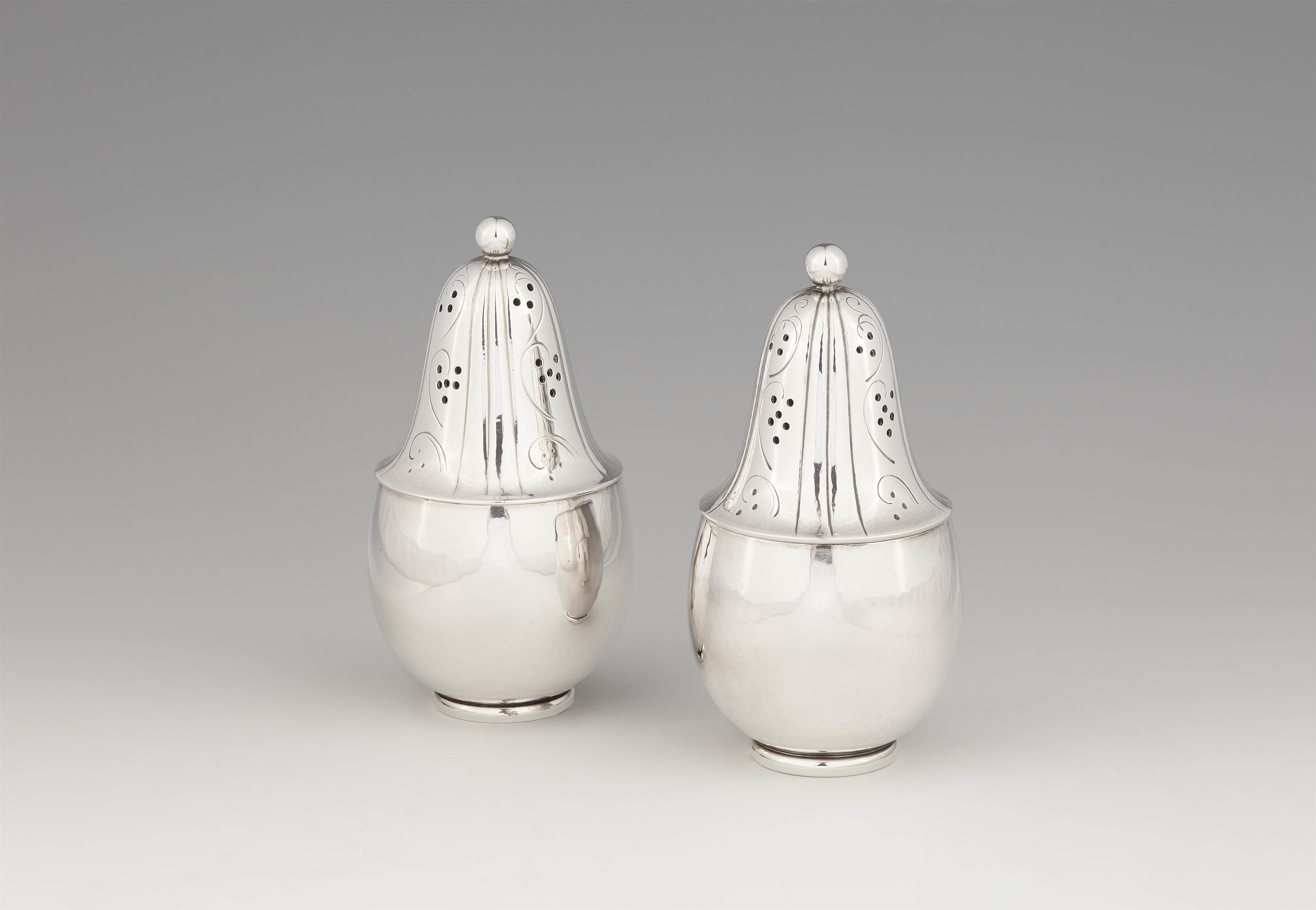 A pair of Copenhagen silver casters, model no. 433 - image-1