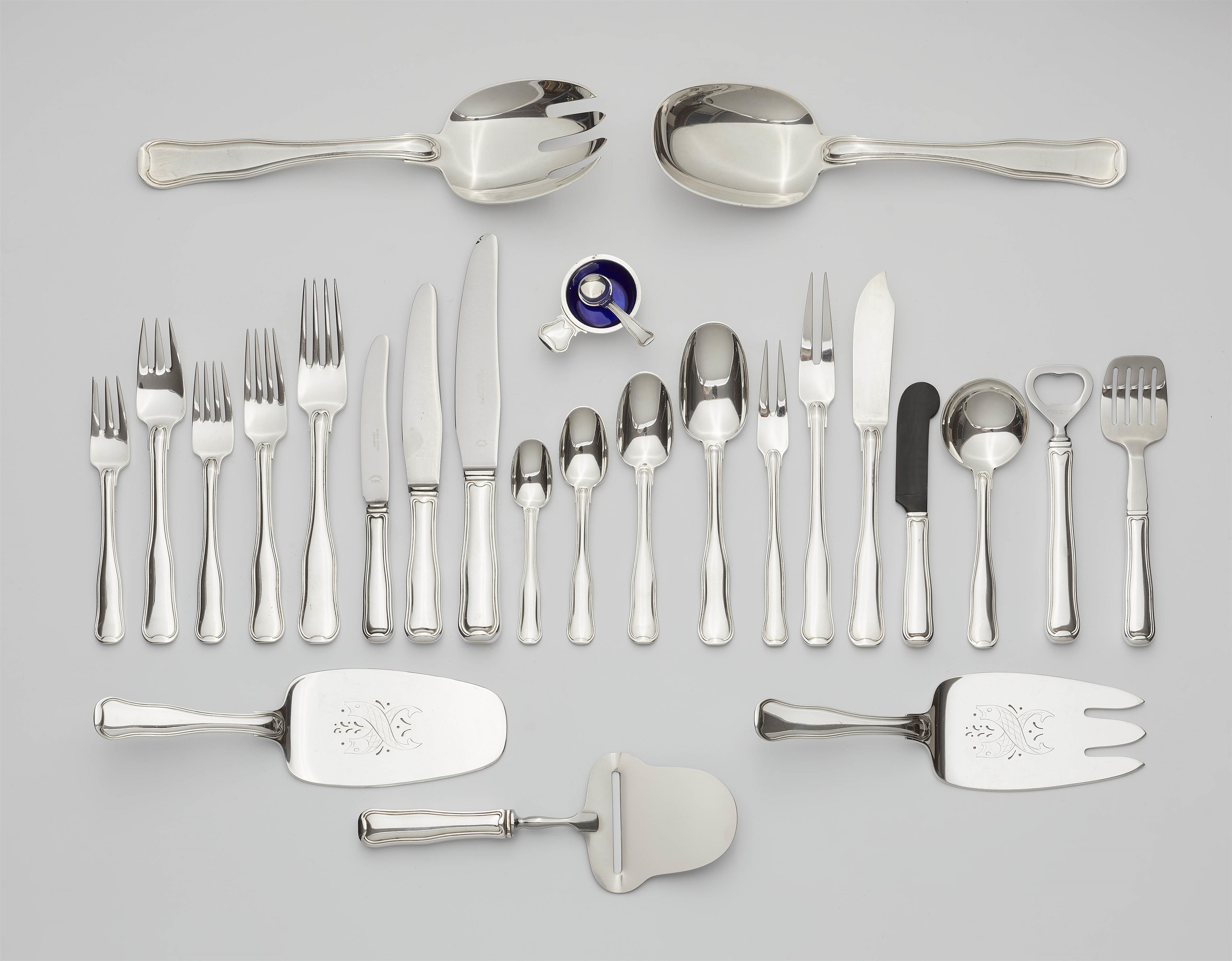 An extensive Copenhagen silver cutlery set, 'Old Danish' model - image-1