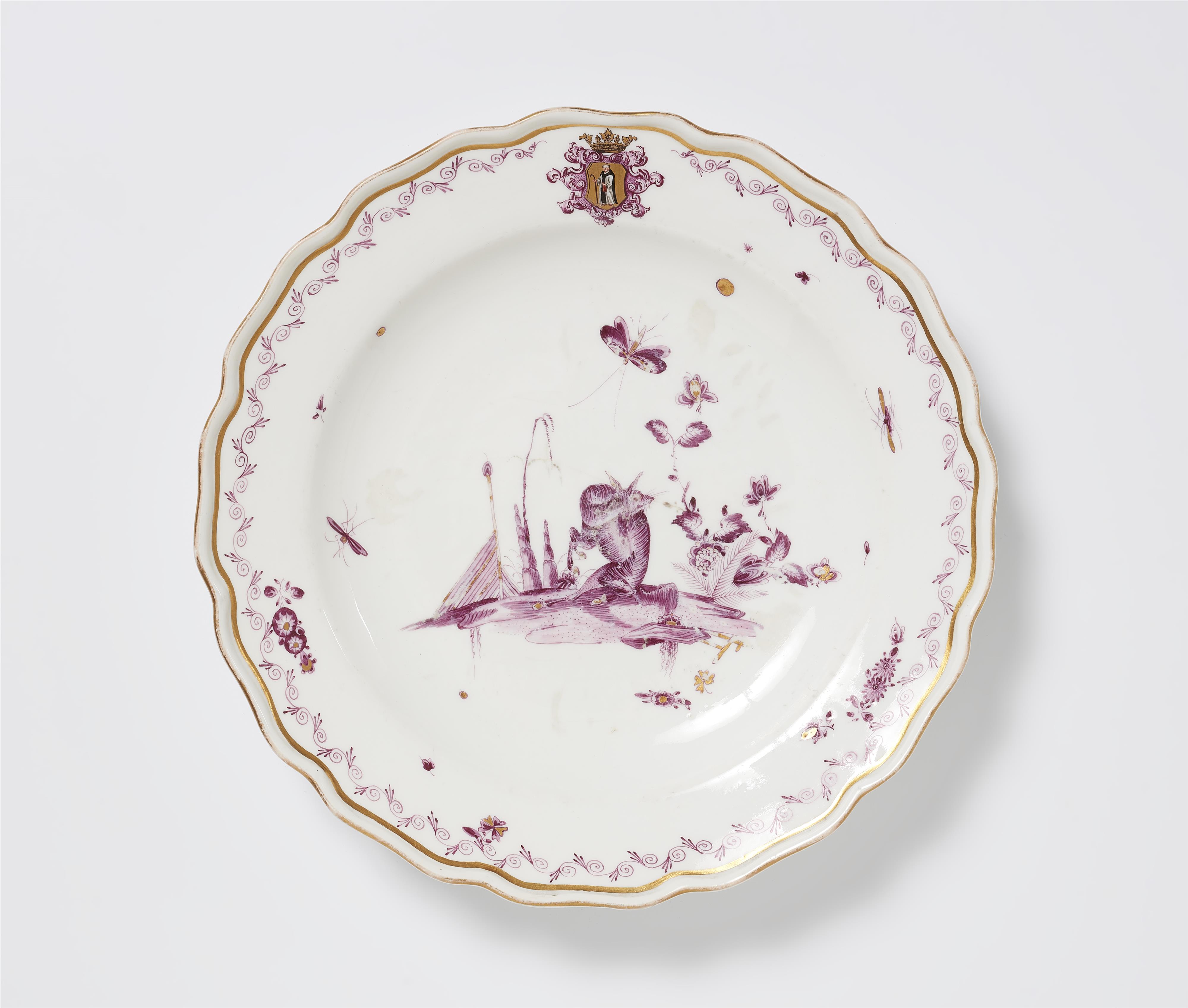 A Meissen porcelain dinner plate from the Münchhausen service - image-1