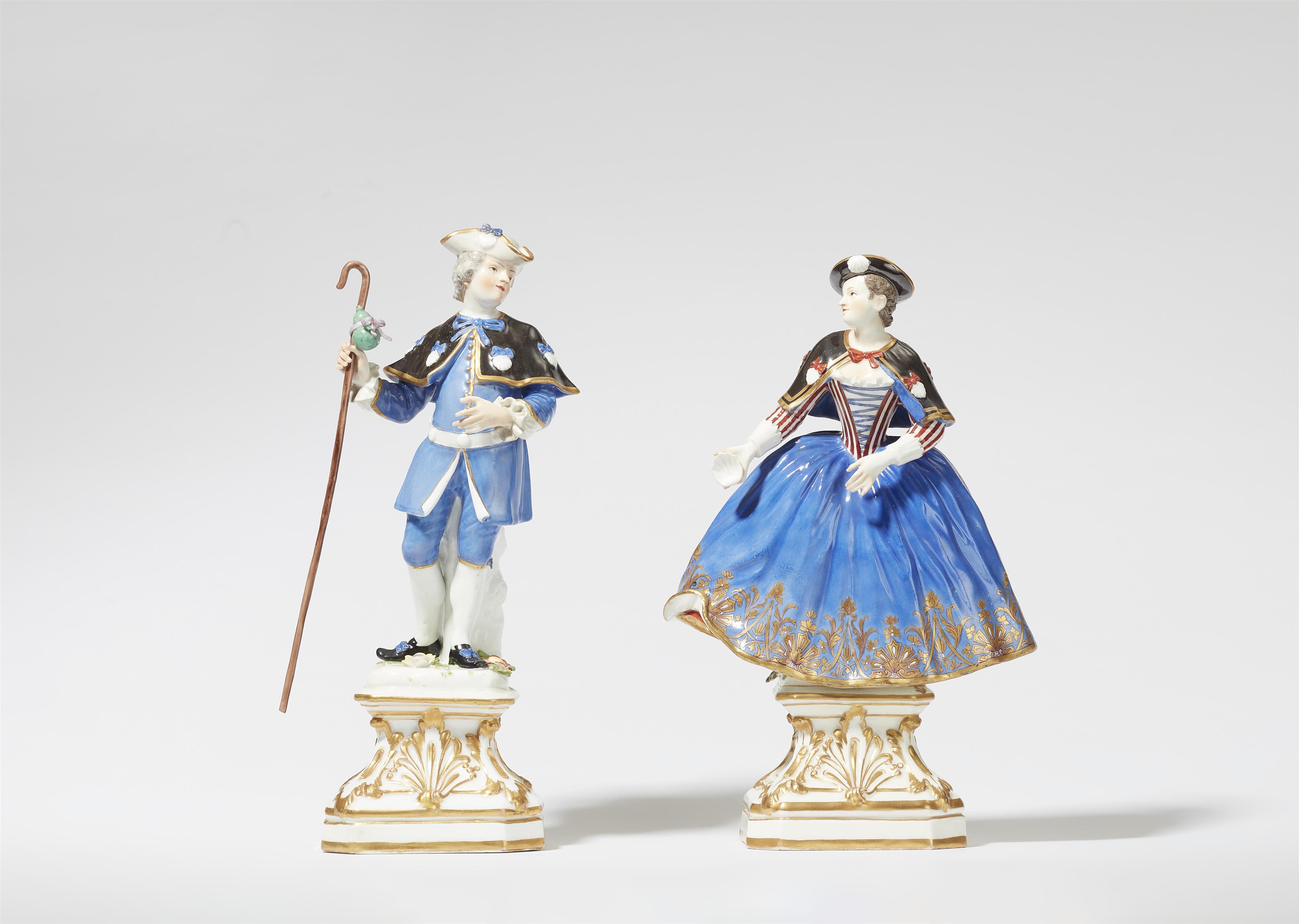 A museum quality Meissen porcelain pilgrim couple - image-2