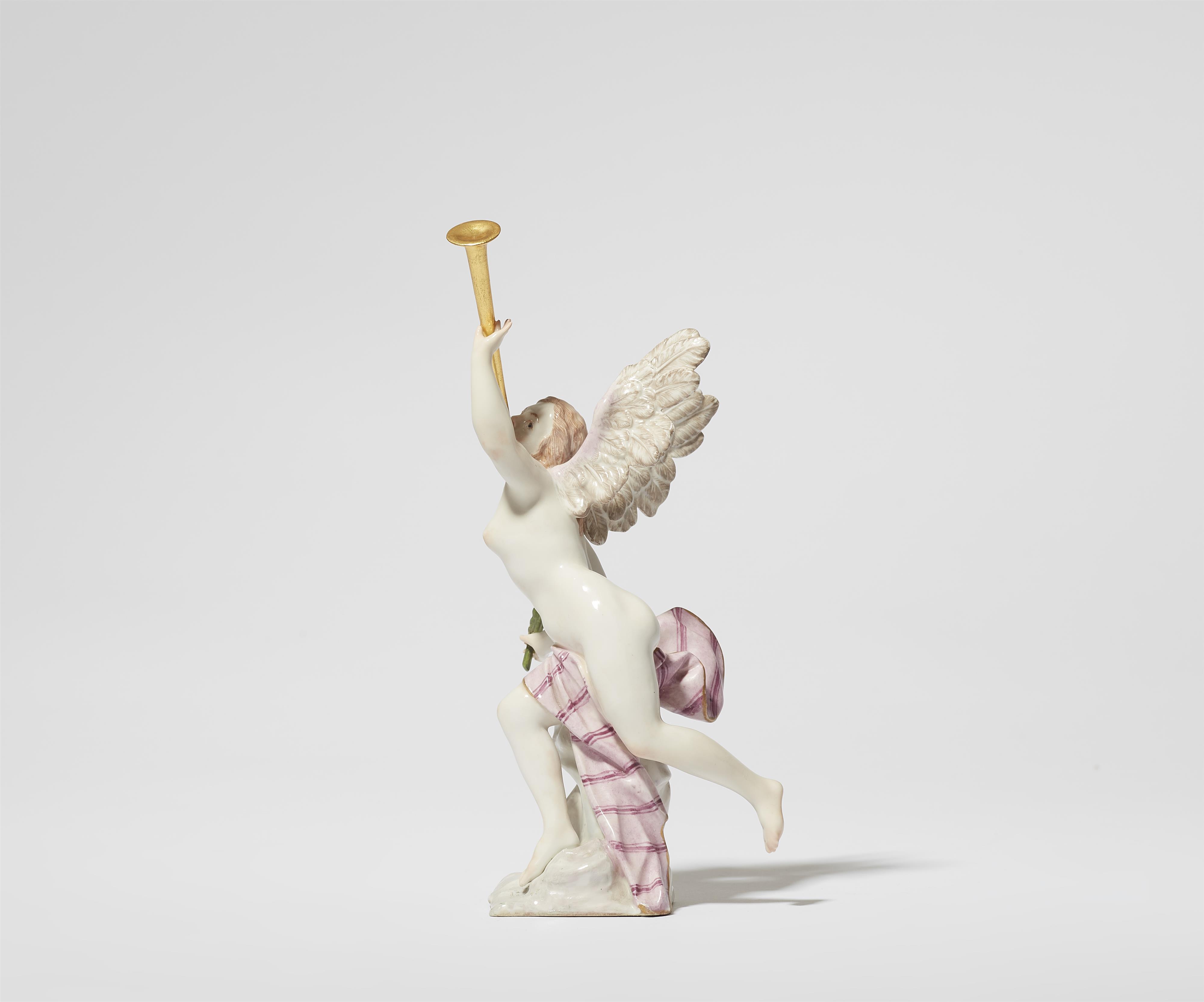 A Nymphenburg porcelain figure of Fama with a trumpet - image-2
