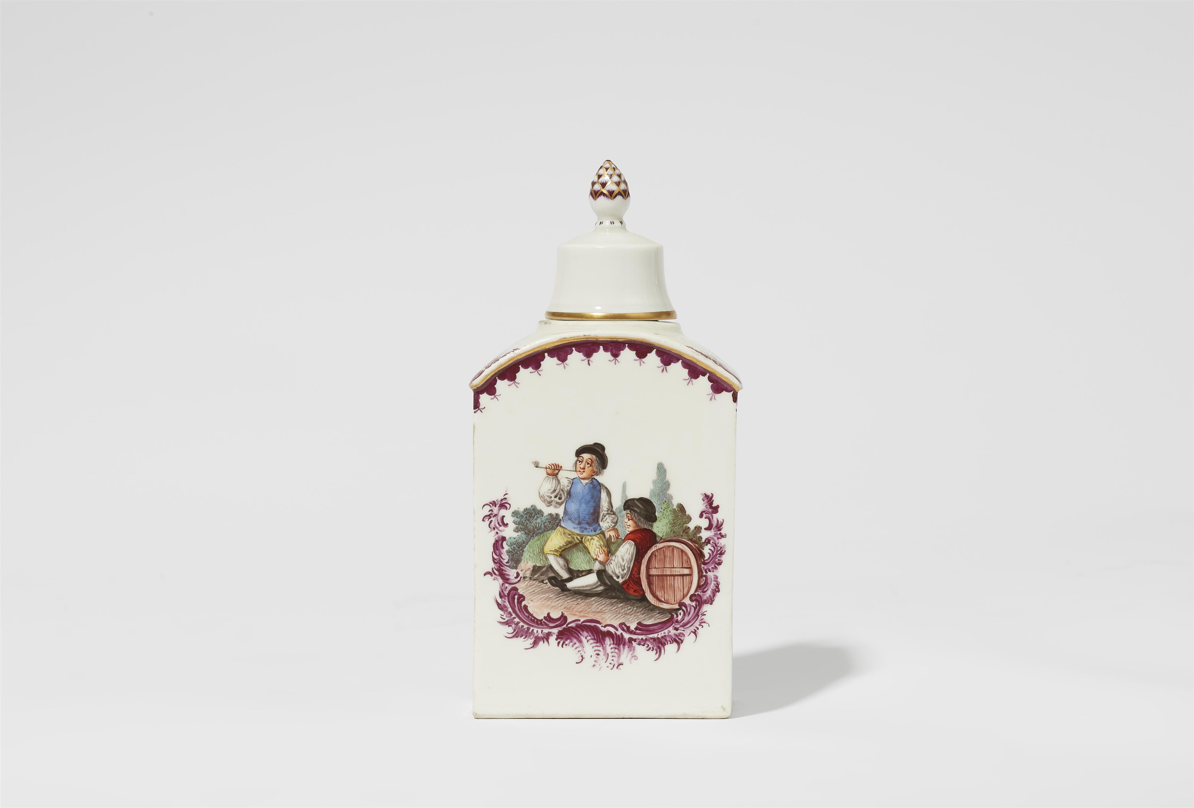 A Höchst porcelain tête à tête with motifs by Oettner - image-4