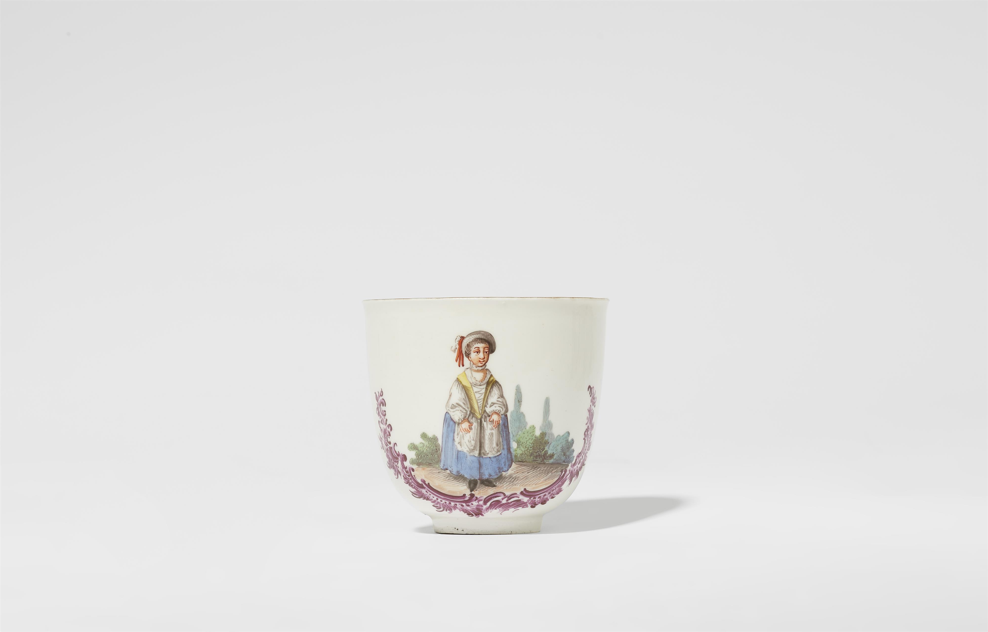 A Höchst porcelain tête à tête with motifs by Oettner - image-6