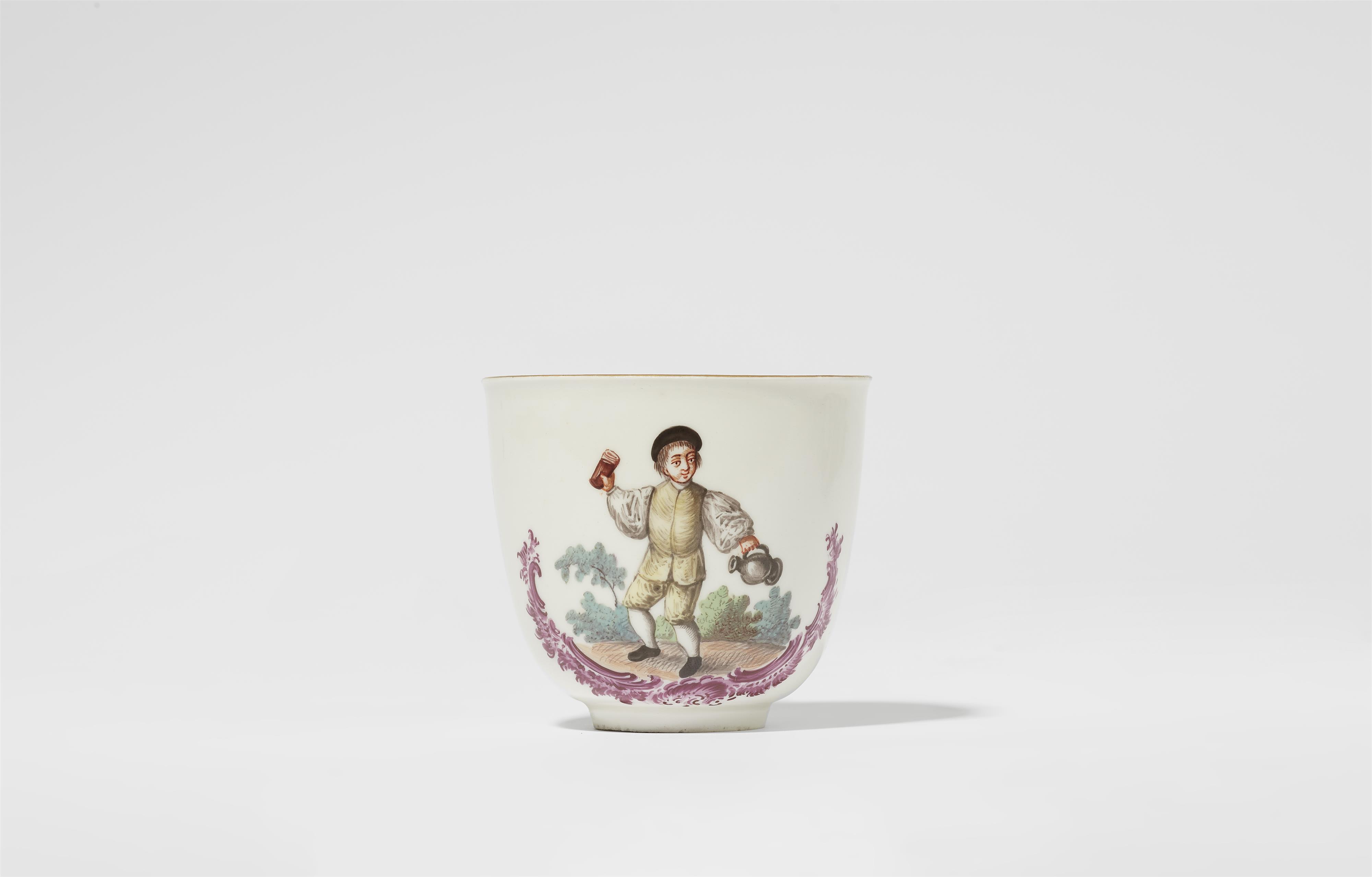 A Höchst porcelain tête à tête with motifs by Oettner - image-8