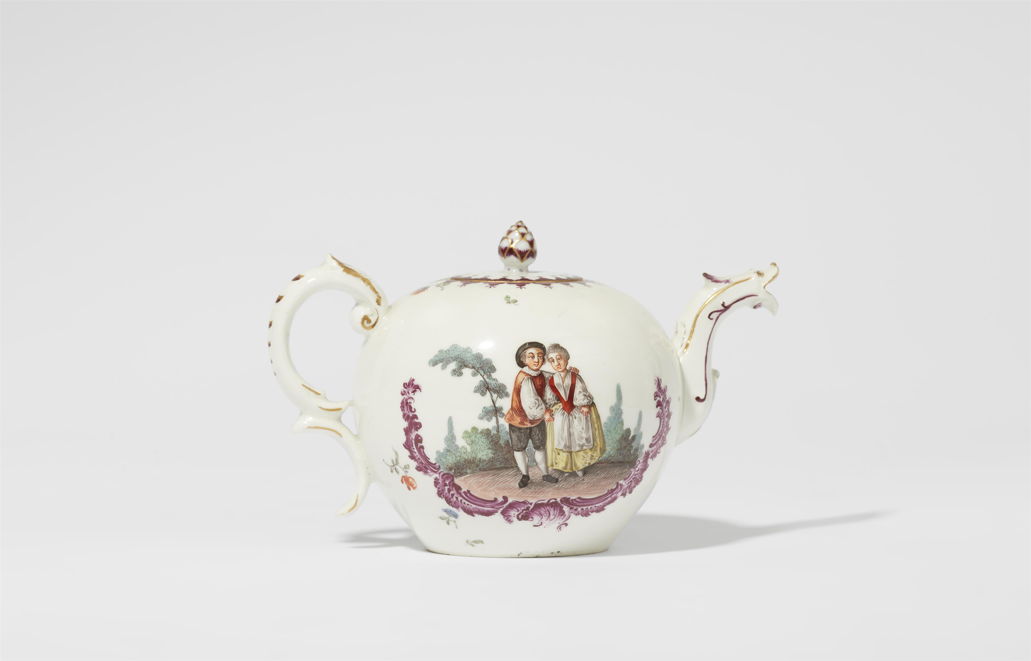 A Höchst porcelain tête à tête with motifs by Oettner - image-14
