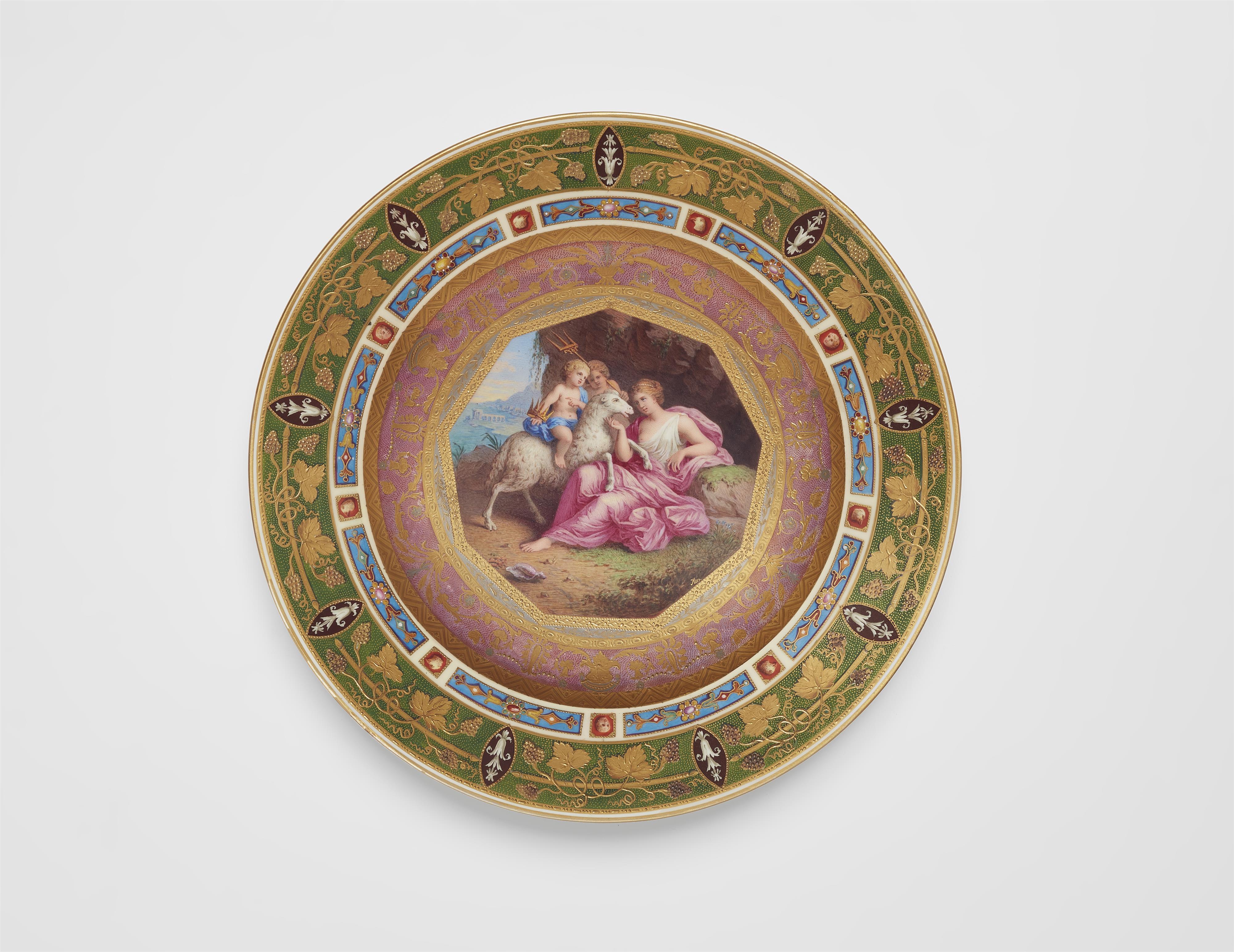 A Royal Vienna porcelain plate with a motif from Ovid
Neptune and Theophane - image-1