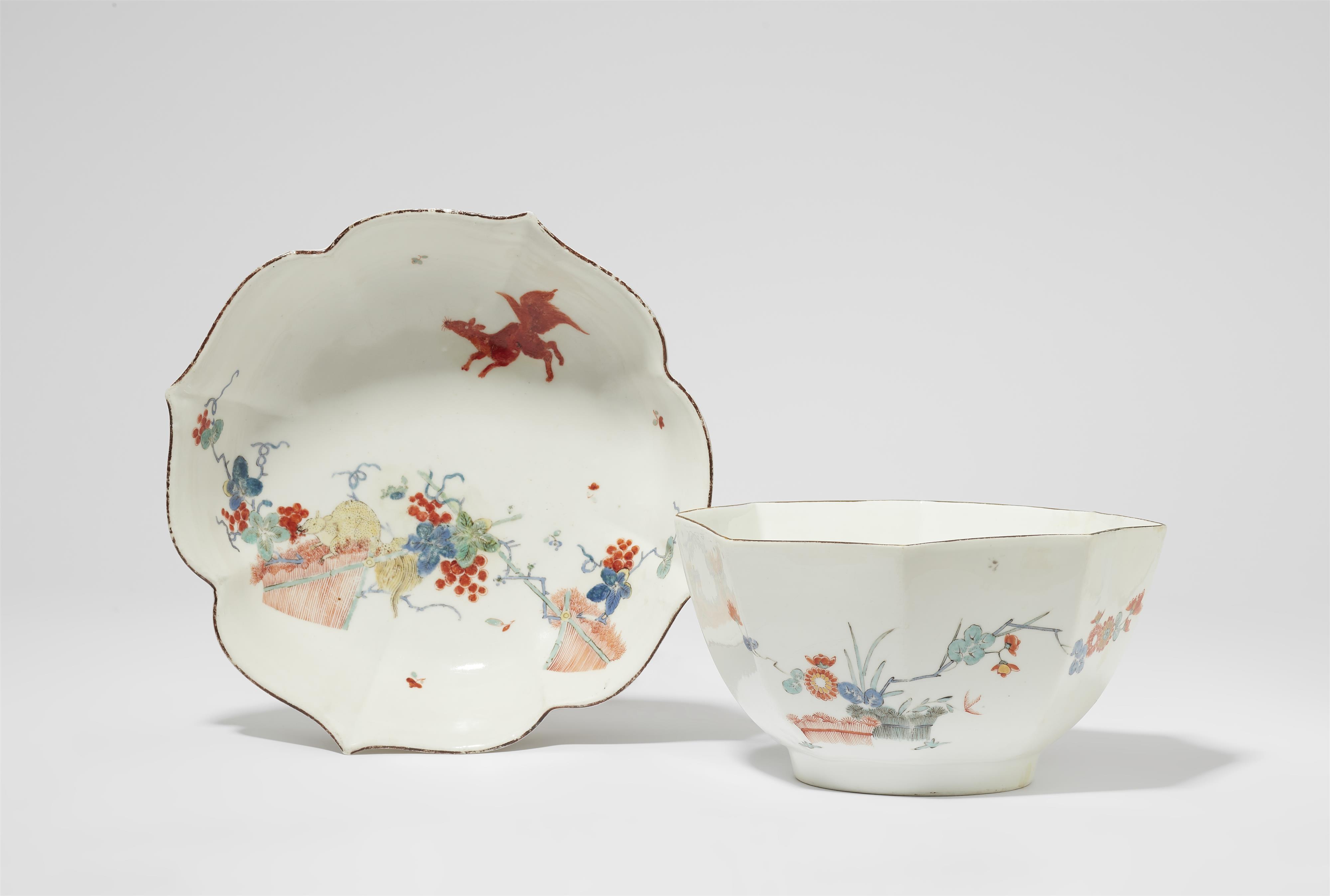 Two Meissen porcelain dishes with Kakiemon style decor - image-1