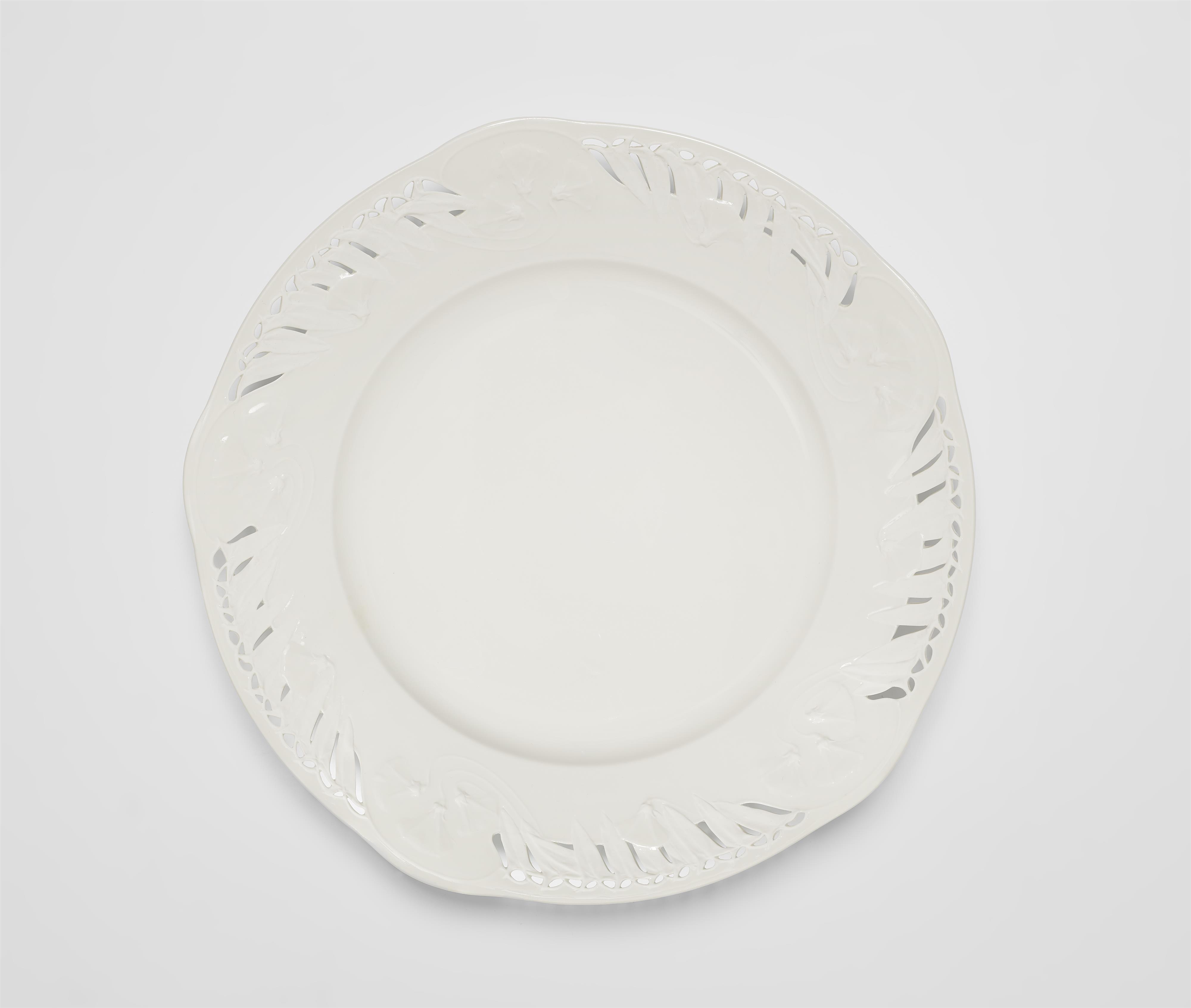 A white Berlin KPM porcelain dessert plate with pierced decor - image-1