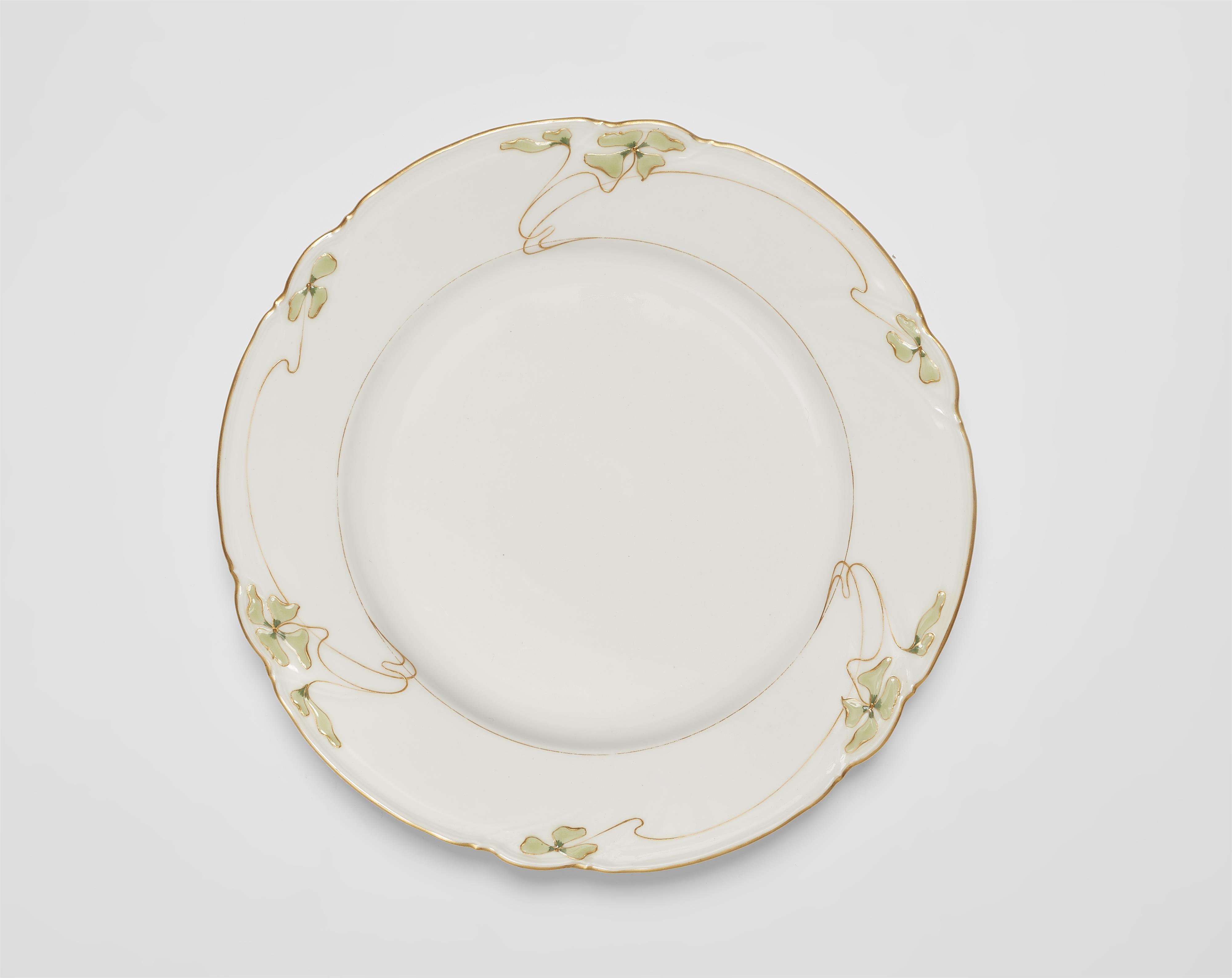 A Berlin KPM porcelain dessert plate with a clover motif - image-1