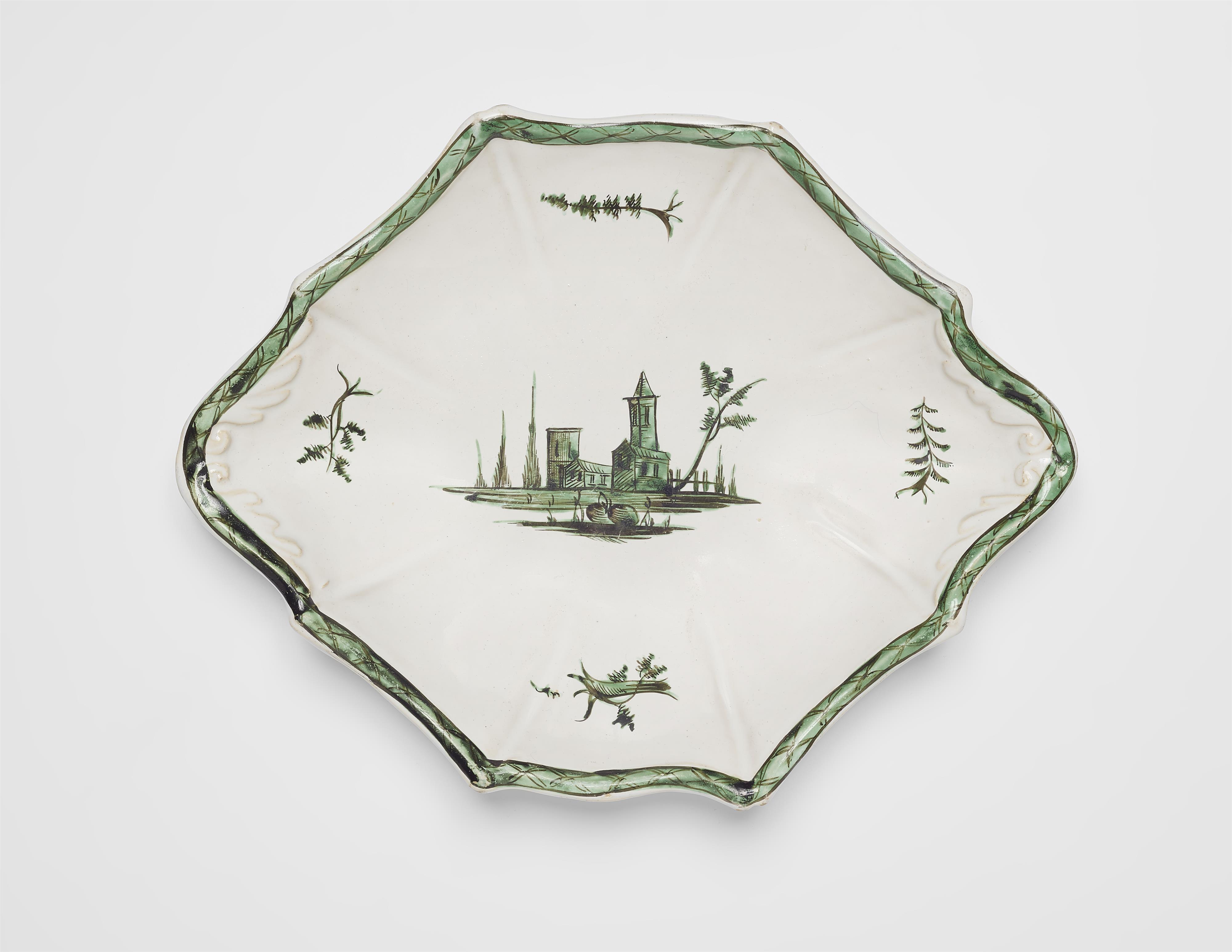 A Proskau faience plate with architectural decor - image-1