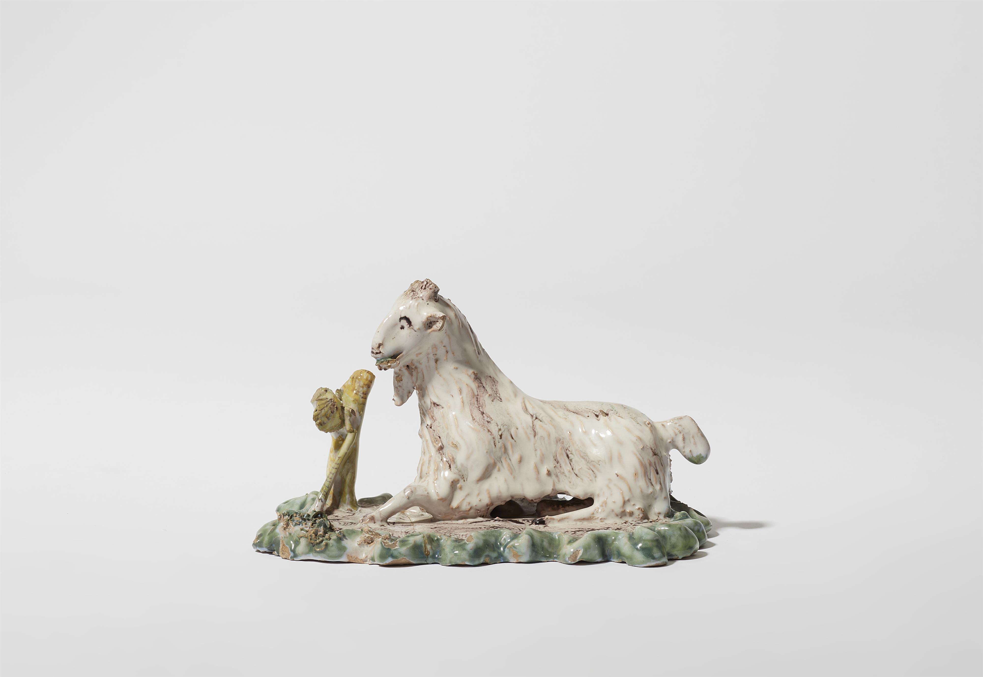 A faience model of a goat - image-1
