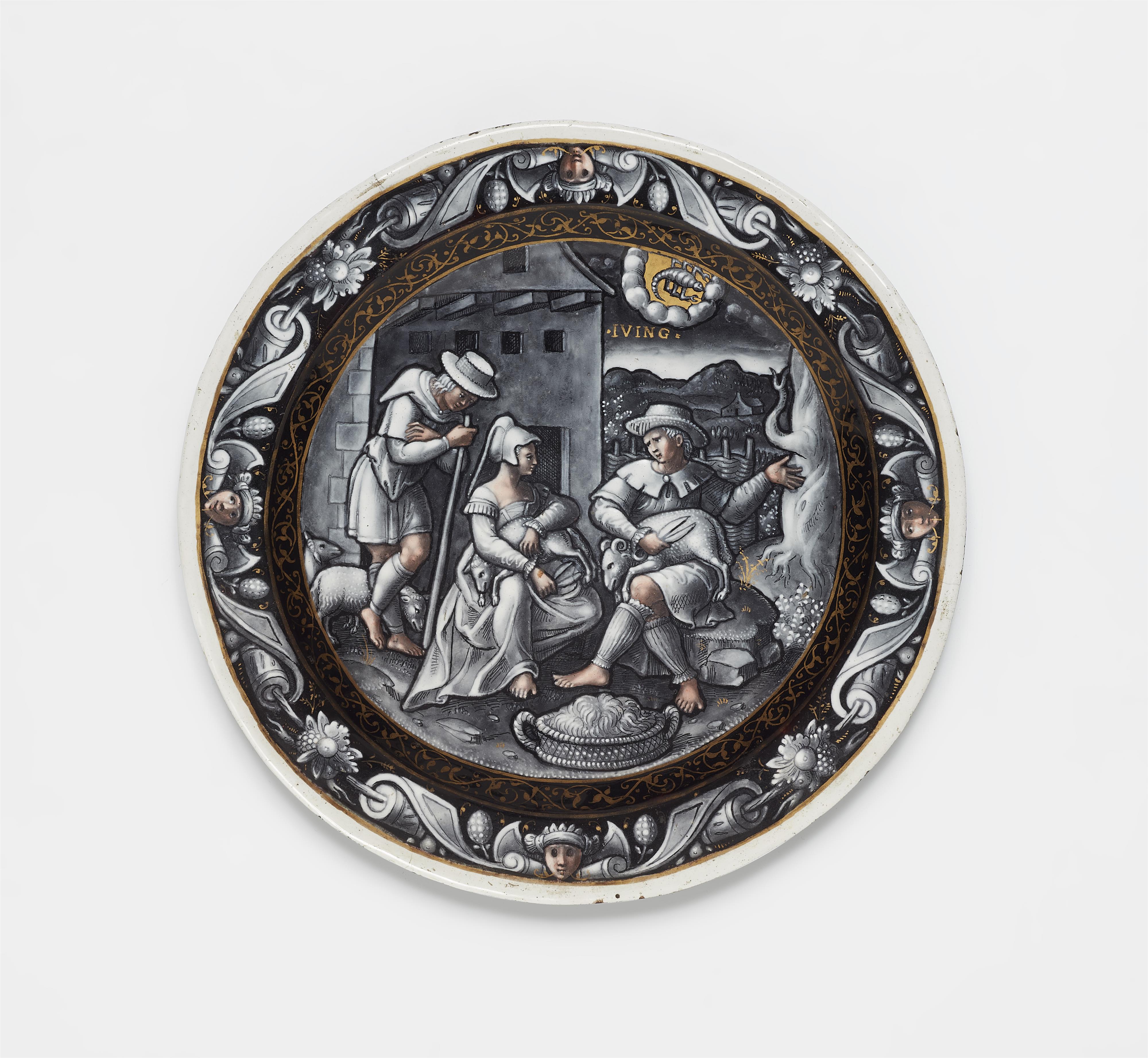 A Limoges enamel plate representing the month of June - image-1