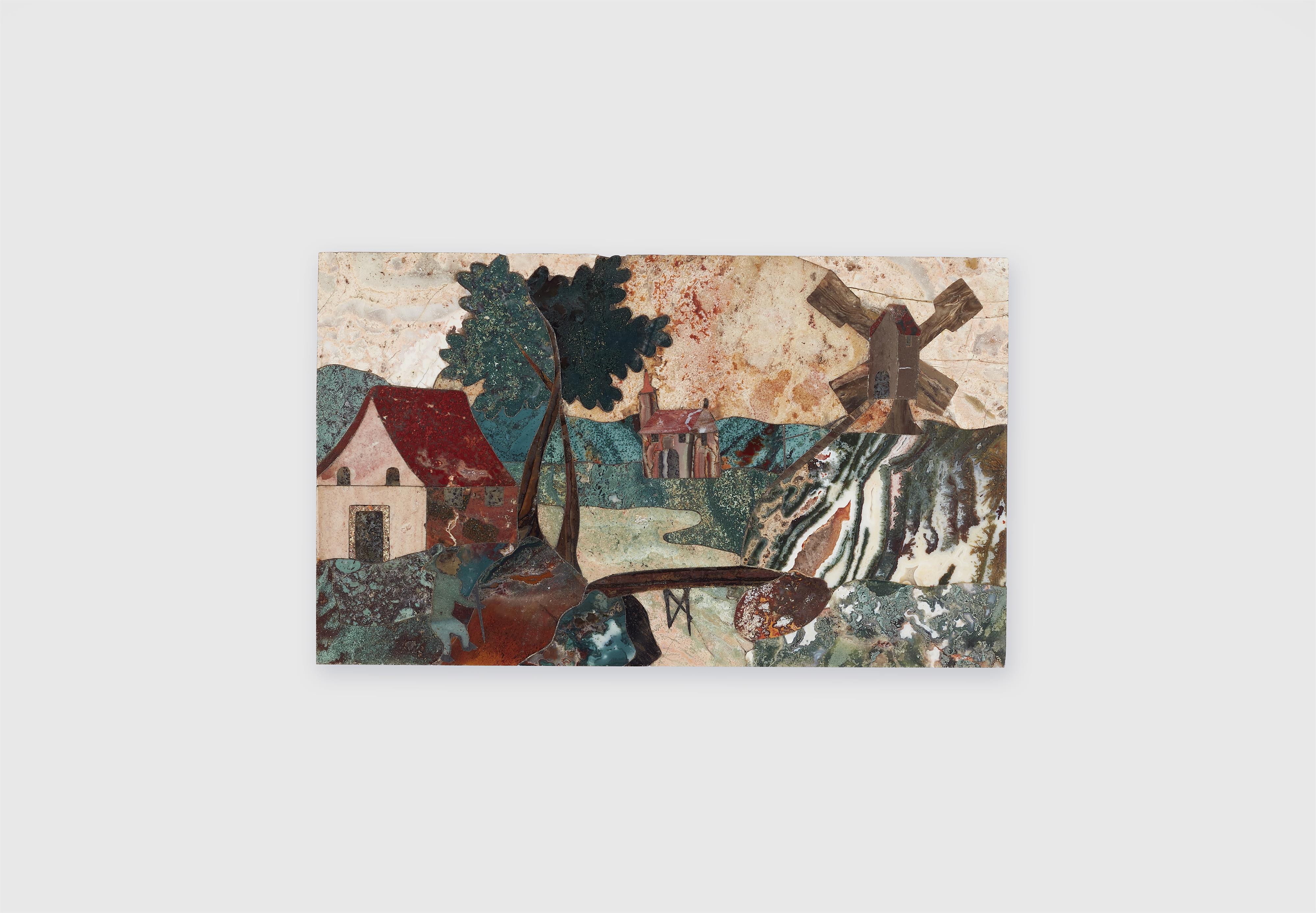 River Landscape with a Windmill
An important stone inlaid miniature from the Castrucci studio - image-2