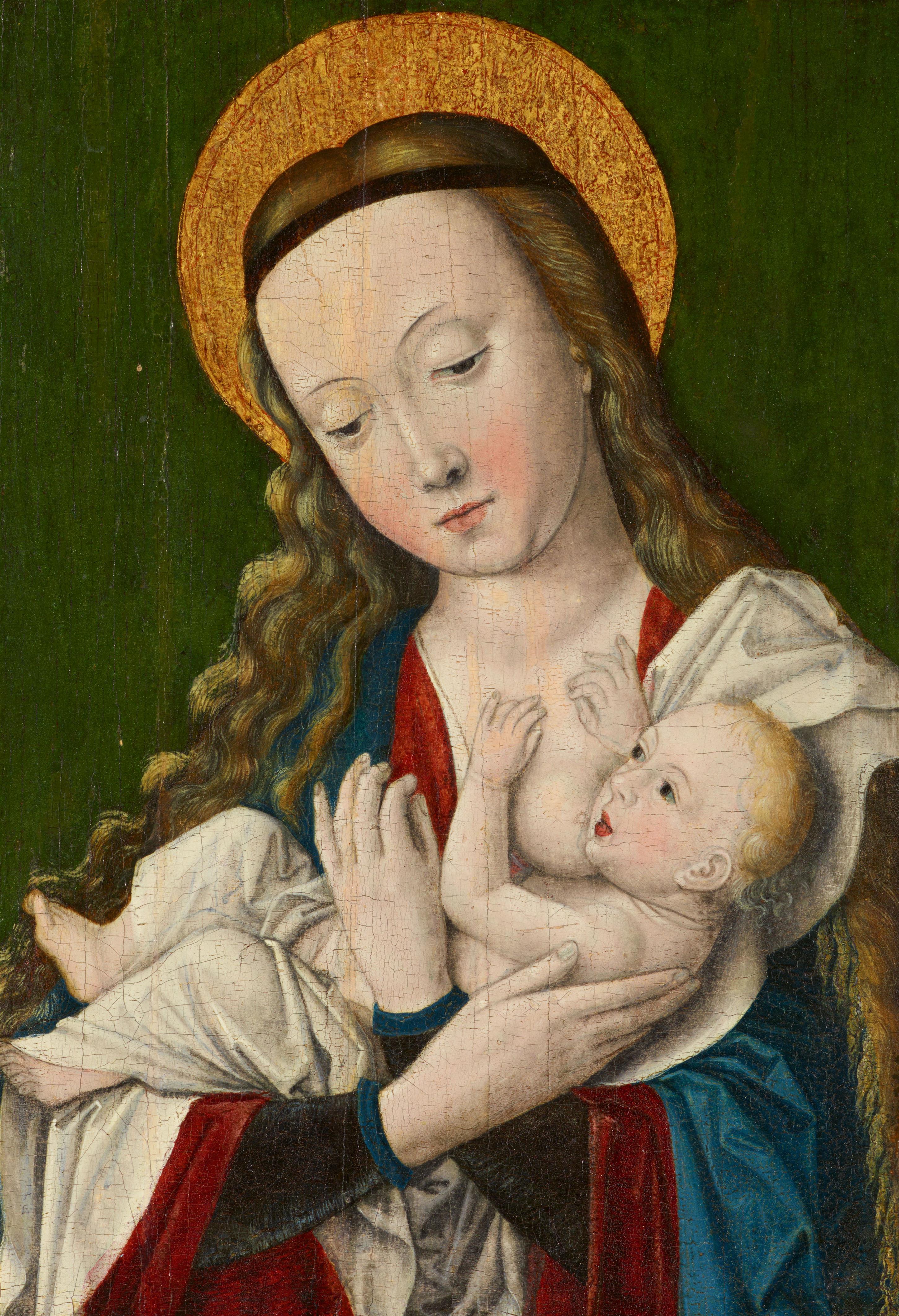 South German School around 1480/ 1490 - Madonna and Child - image-1