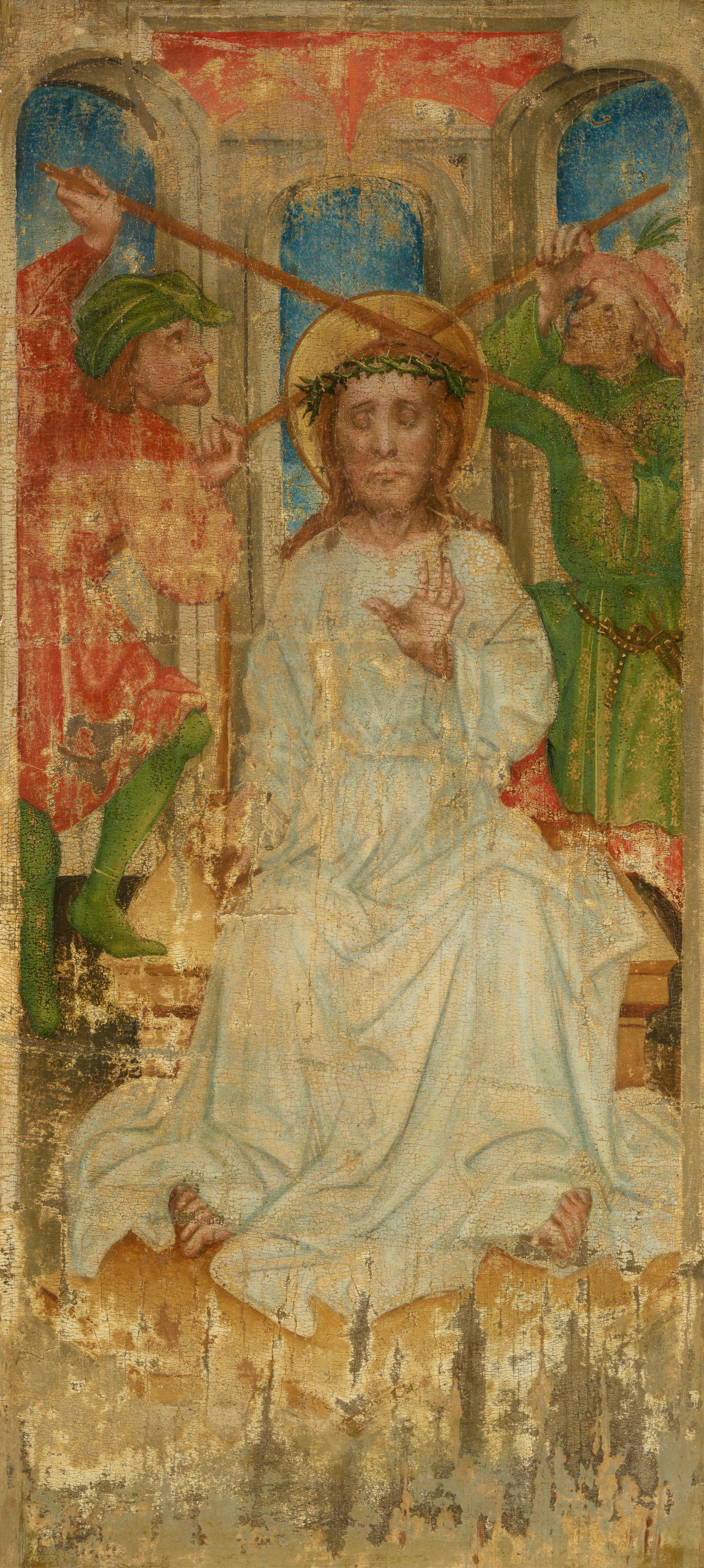 Meister des Friedrich-Altars (Wiener-Neustädter Altars) von 1447 - Die Geißelung Christi. Die Dornenkrönung. Aussenseiten von zwei Altarflügeln - image-2