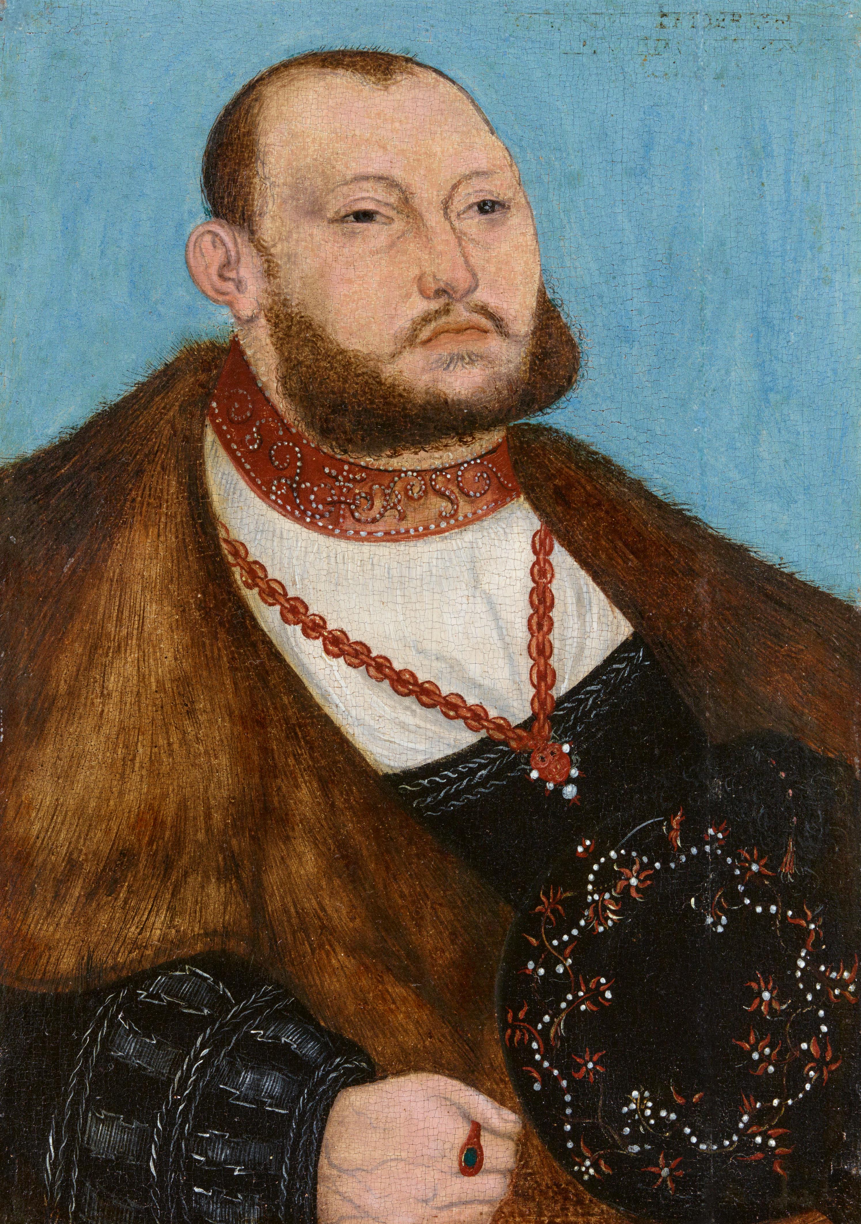 Lucas Cranach the Elder, studio of - Portrait of Prince Elector Johann Friedrich I of Saxony, called the Magnanimous - image-1