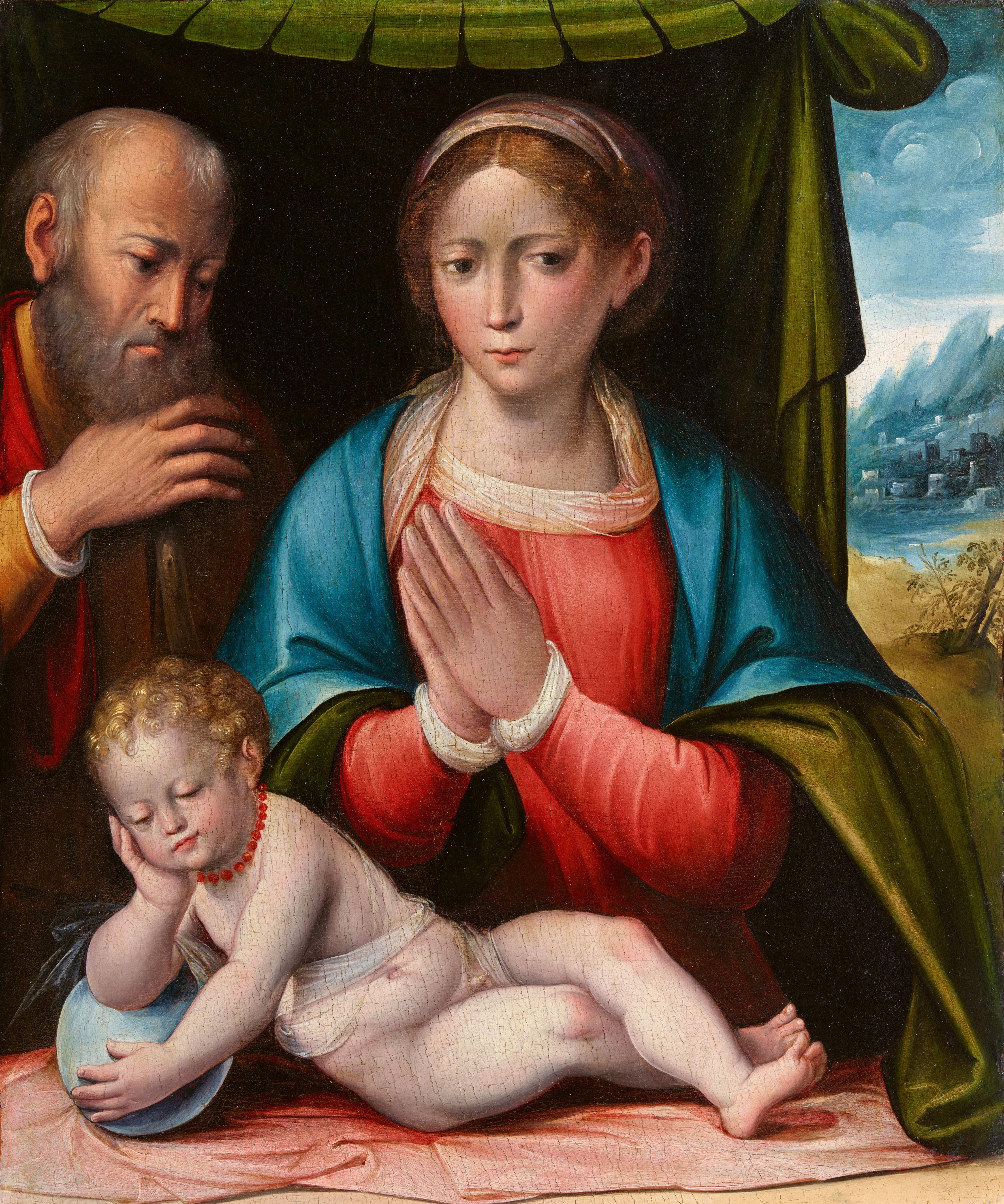 Giulio Raibolini, called Giulio Francia - Madonna with Child and Saint Joseph - image-1