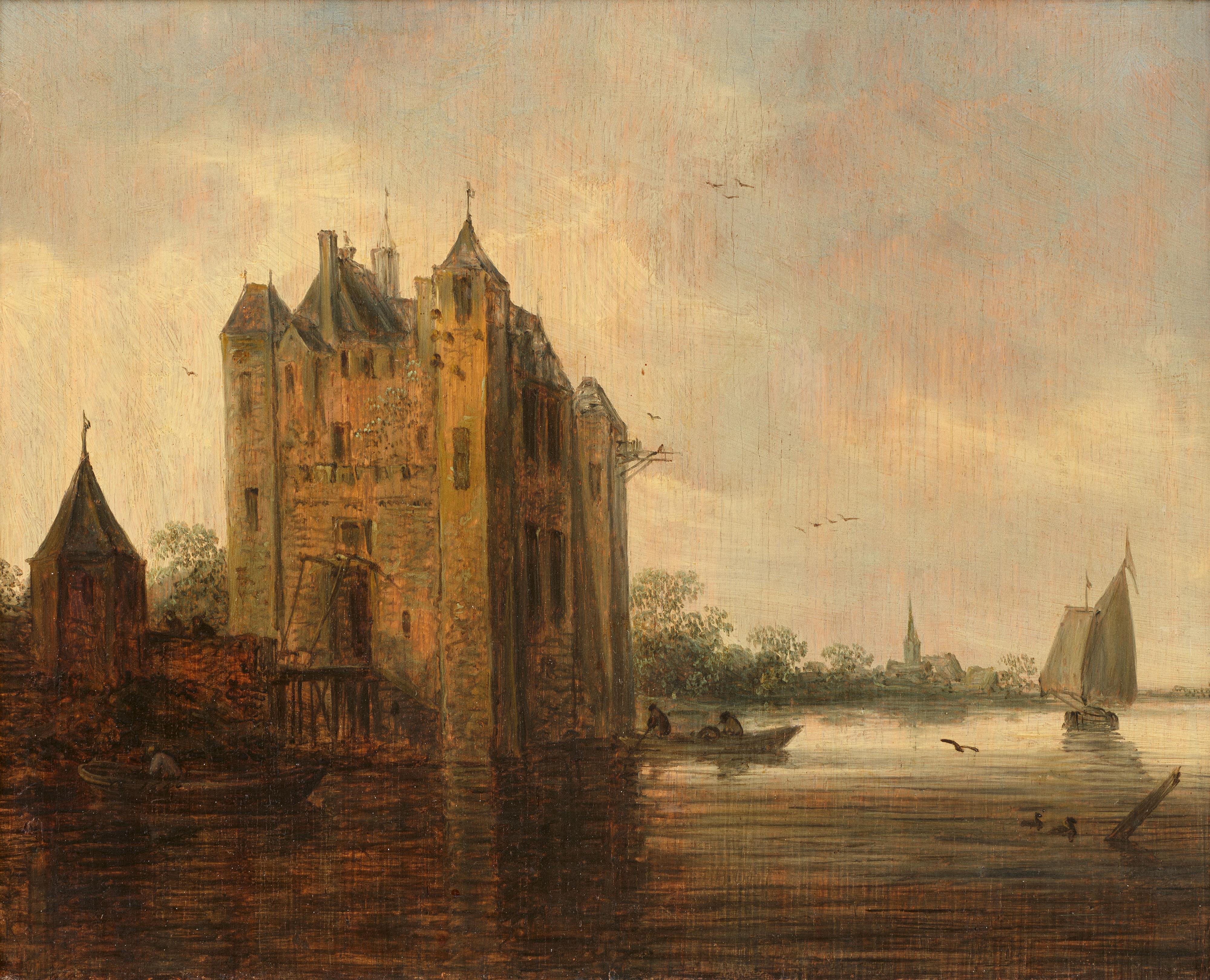 Jan van Goyen - Old Castle with a Moat - image-1