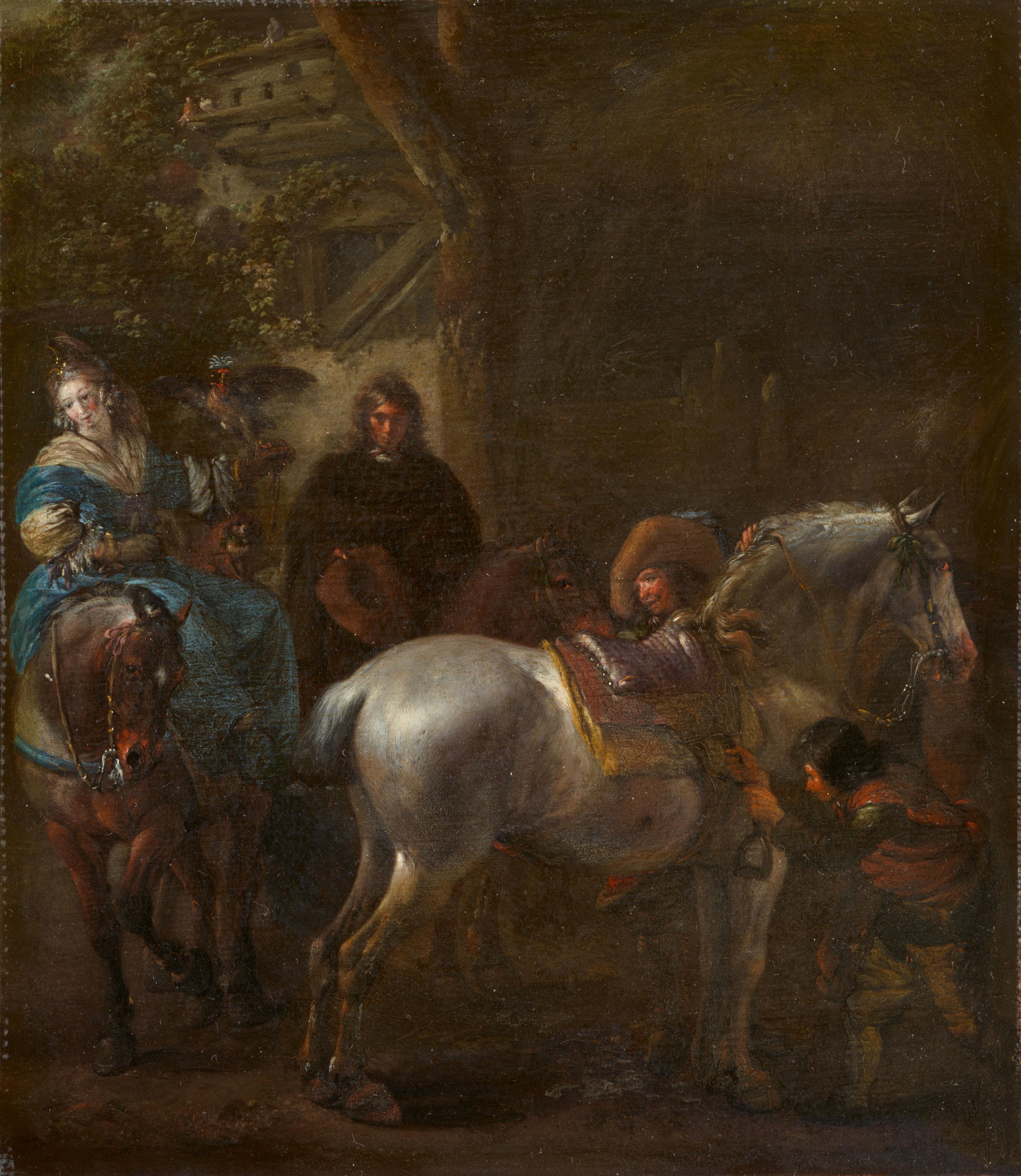 Philips Wouwerman - Departing for a Falcon Hunt - image-1