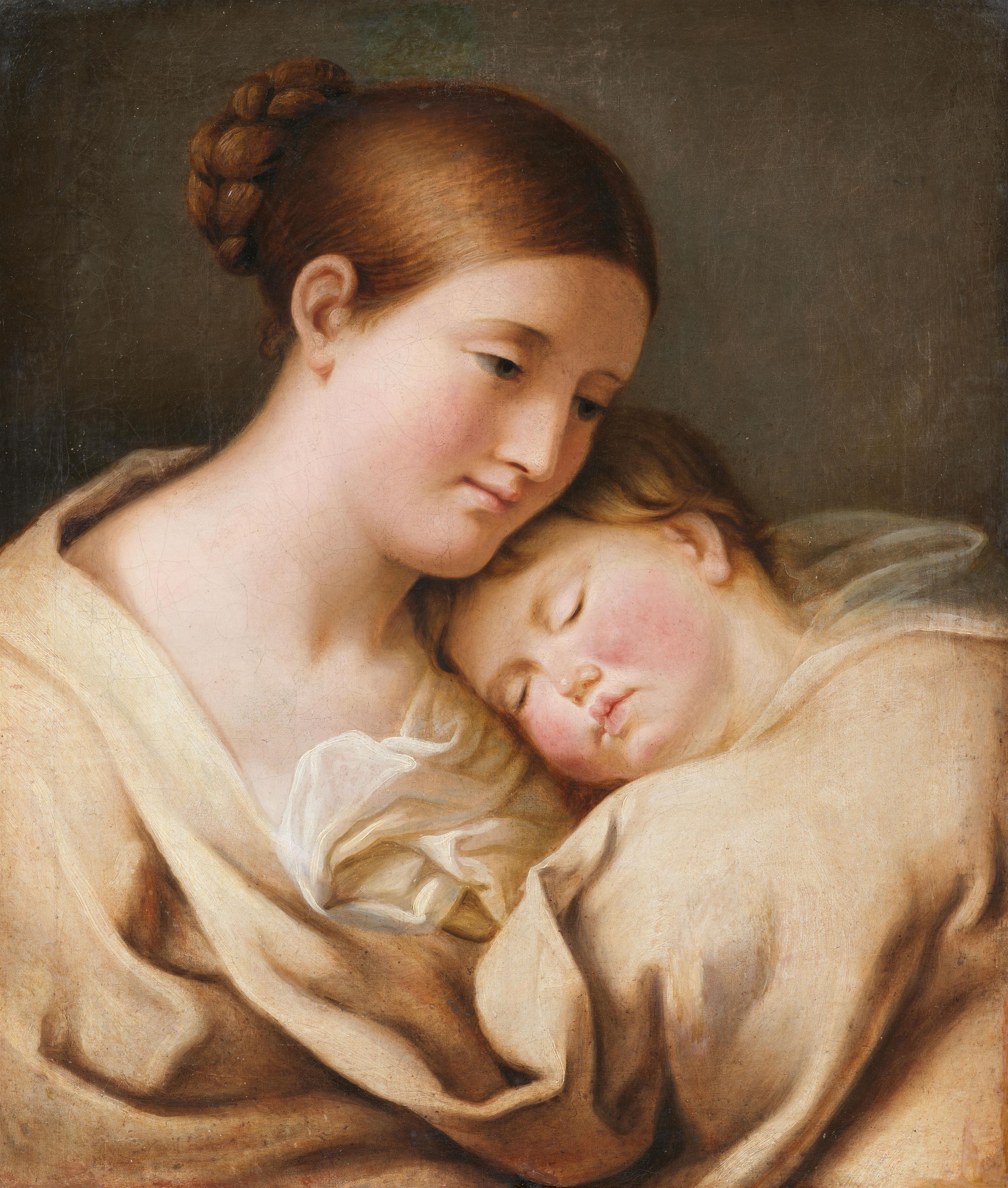 Johann Heinrich Wilhelm Tischbein - Mutter mit schlafendem Kind - image-1